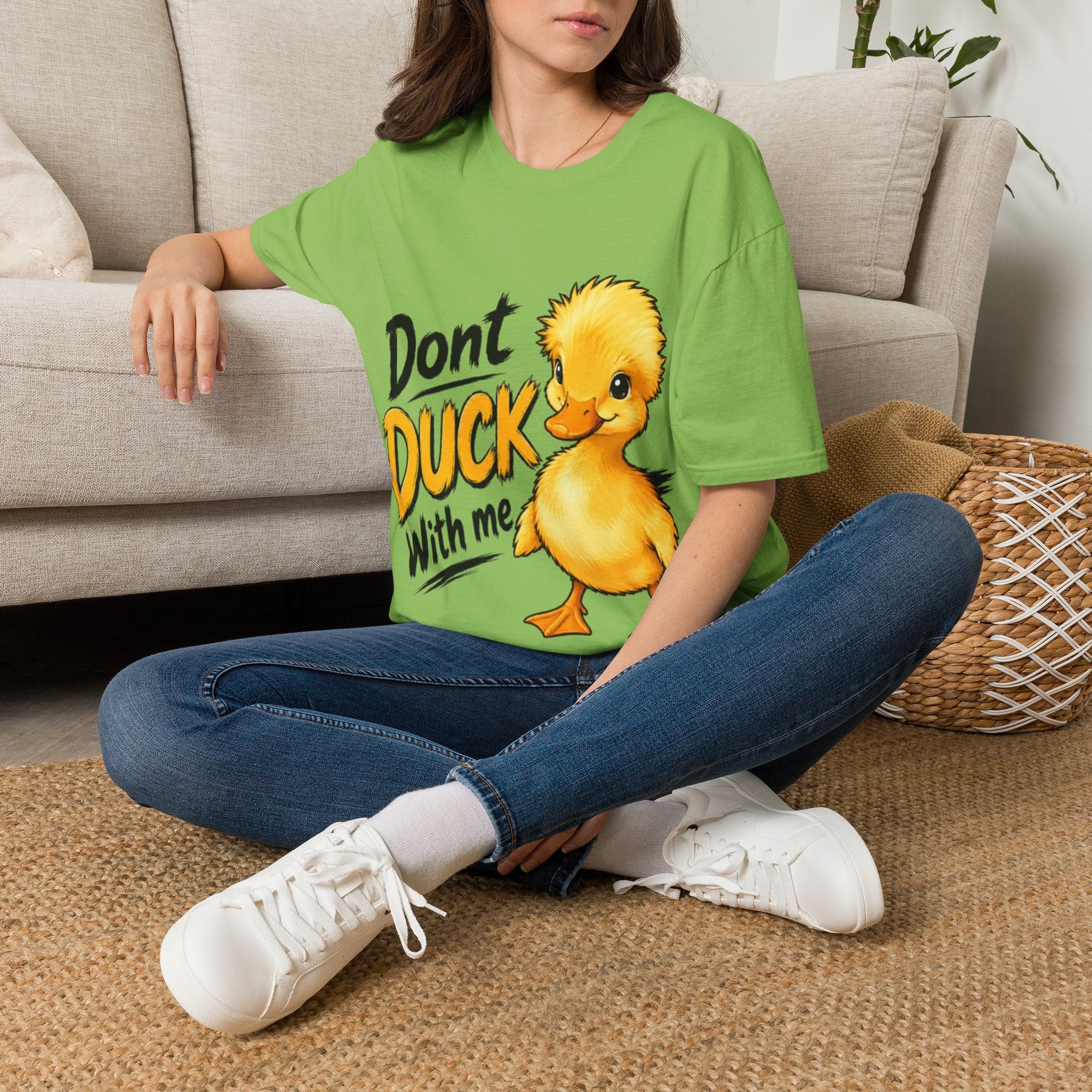 Don't Duck With Me Adult T-Shirt — Cute Yellow Duck Graphic Tee