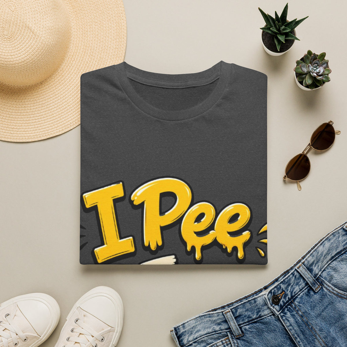 Funny "I Pee in Pools" Adult T-Shirt — Humorous Summer Pool Party Tee