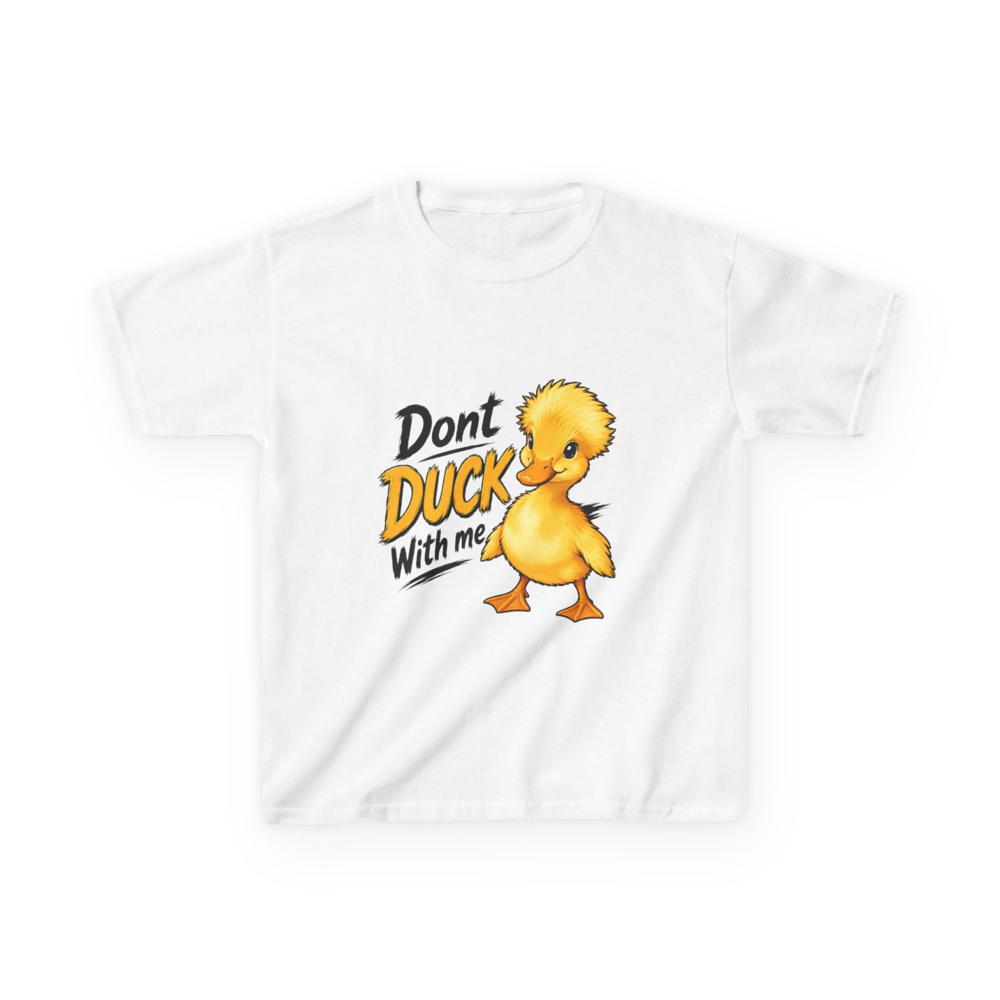 Kids Tee — “Don't Duck With Me” Cute Angry Duck Graphic