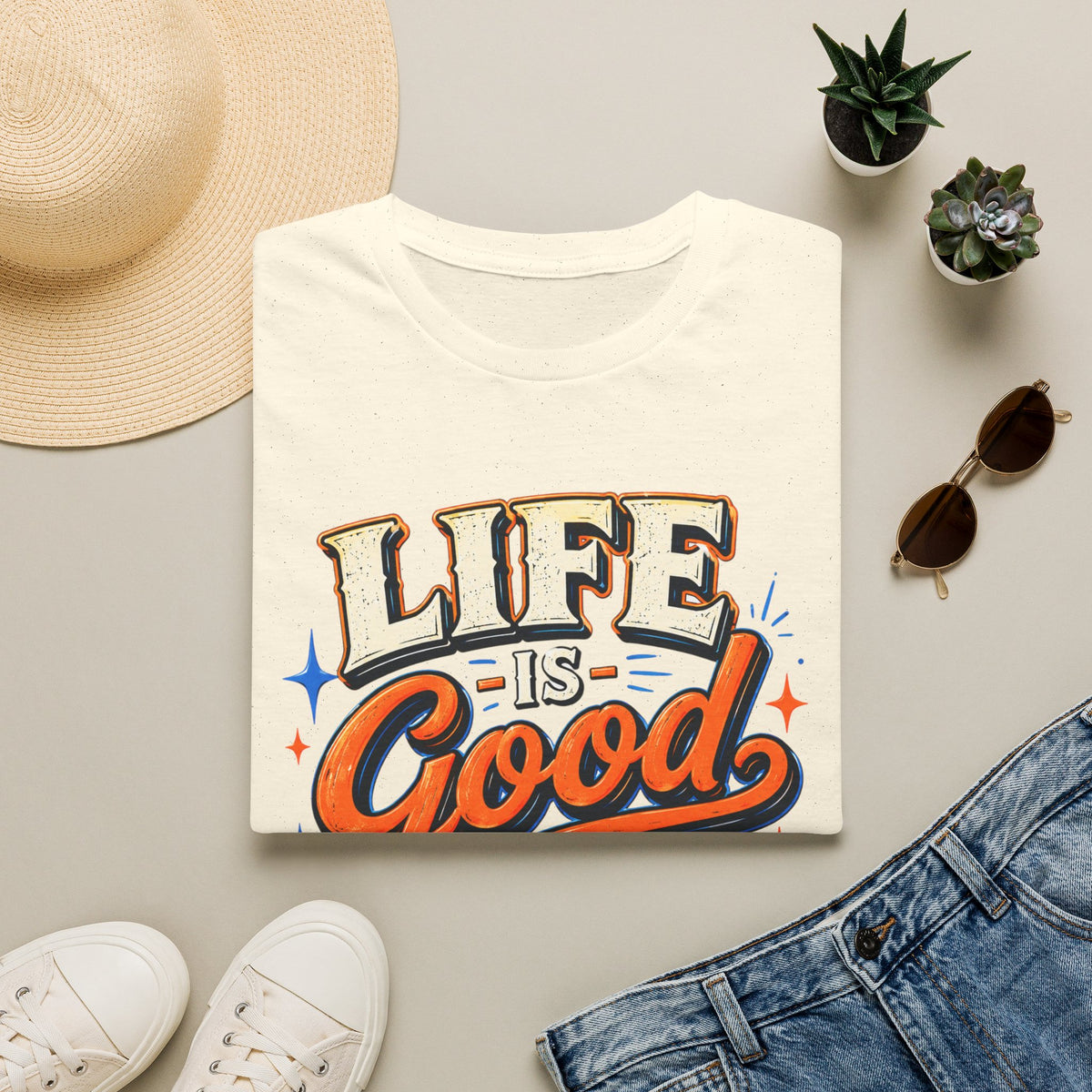 Life Is Good Adult T‑Shirt — "Life Is Good, You Should Get One" Retro Graphic Tee