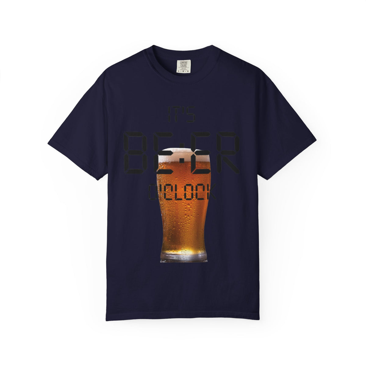 Beer O'Clock Adult T-Shirt — "It's BEER O'CLOCK" Graphic Tee with Pint Glass