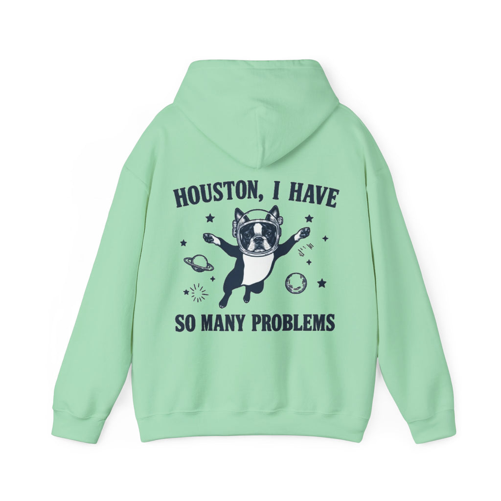 Houston, I Have So Many Problems Adult Hoodie — Funny Space French Bulldog Graphic Hoodie