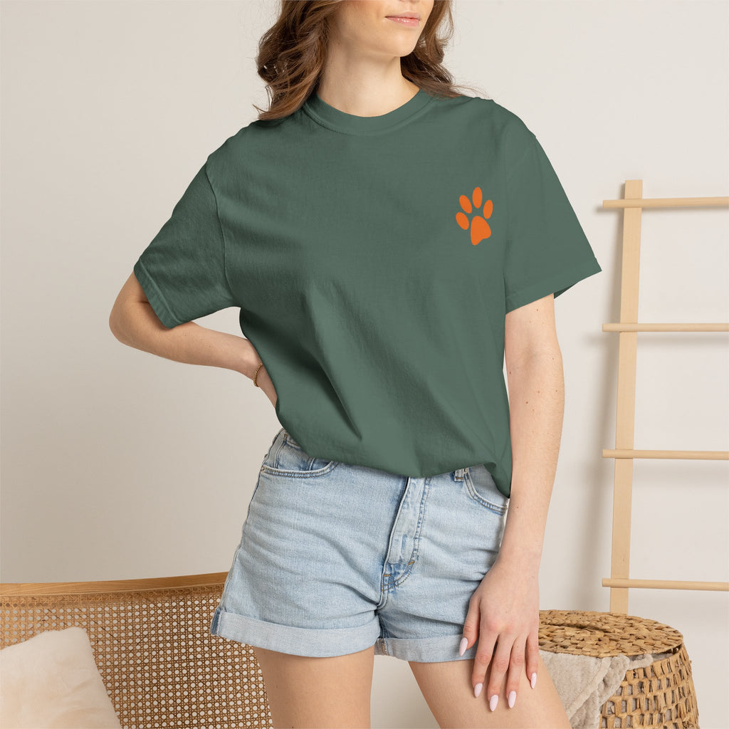 Bad Hair Day Puppy Adult T-Shirt | Paw Print Graphic
