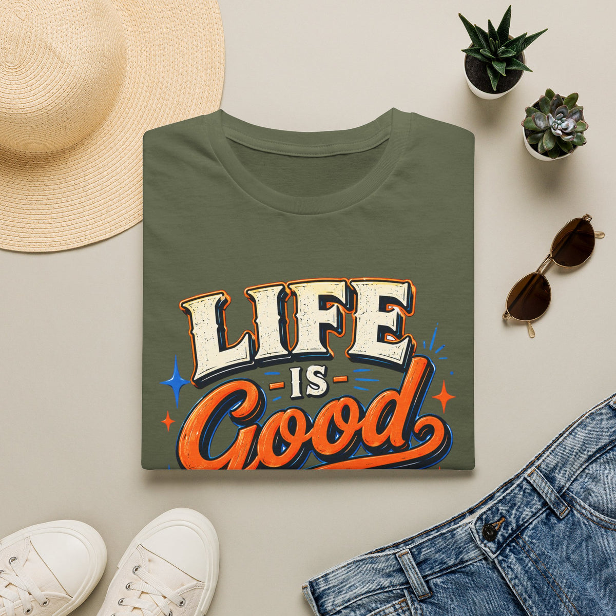 Life Is Good Adult T‑Shirt — "Life Is Good, You Should Get One" Retro Graphic Tee