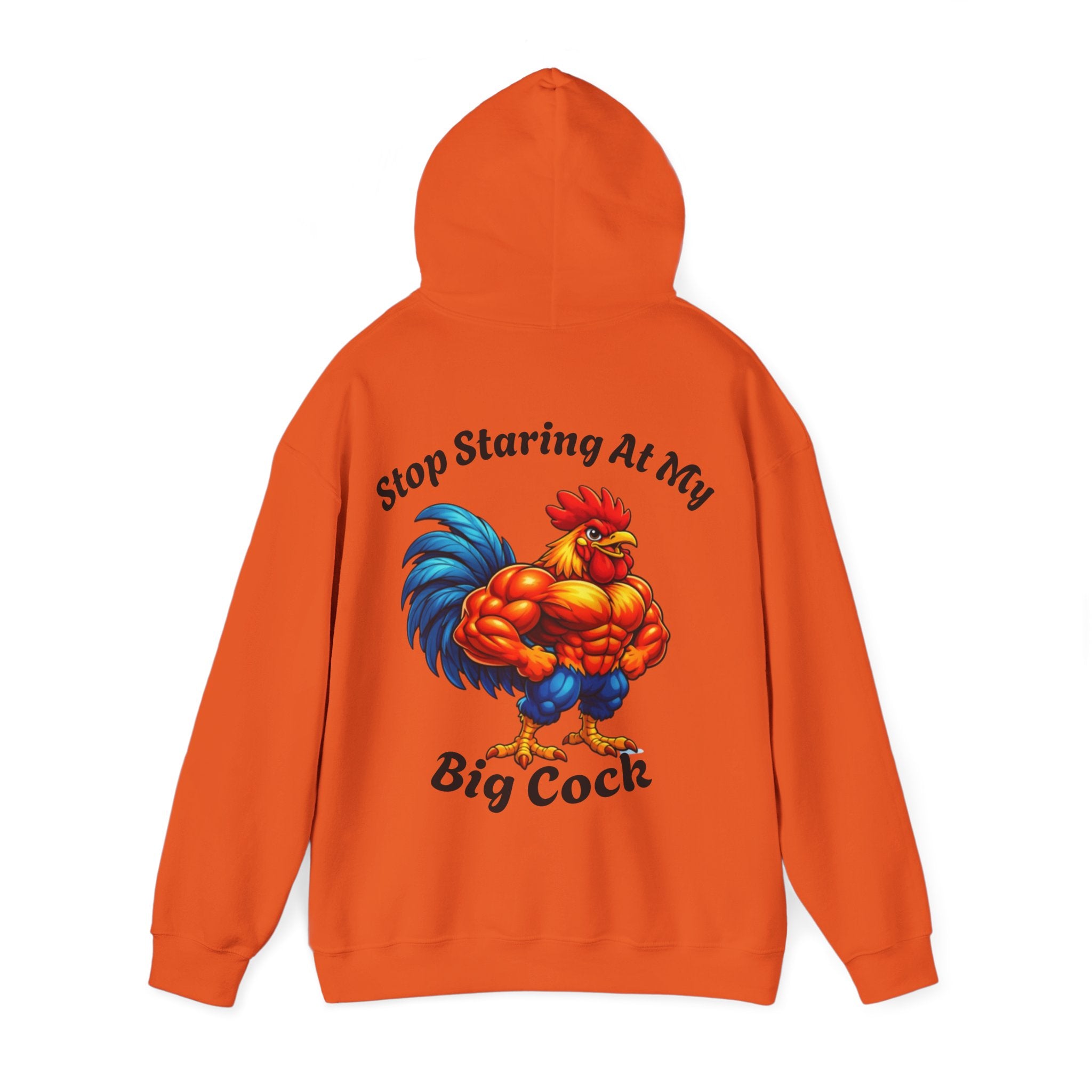 Adult Hoodie - 'Stop Staring At My Big Cock' Funny Rooster Graphic Pullover