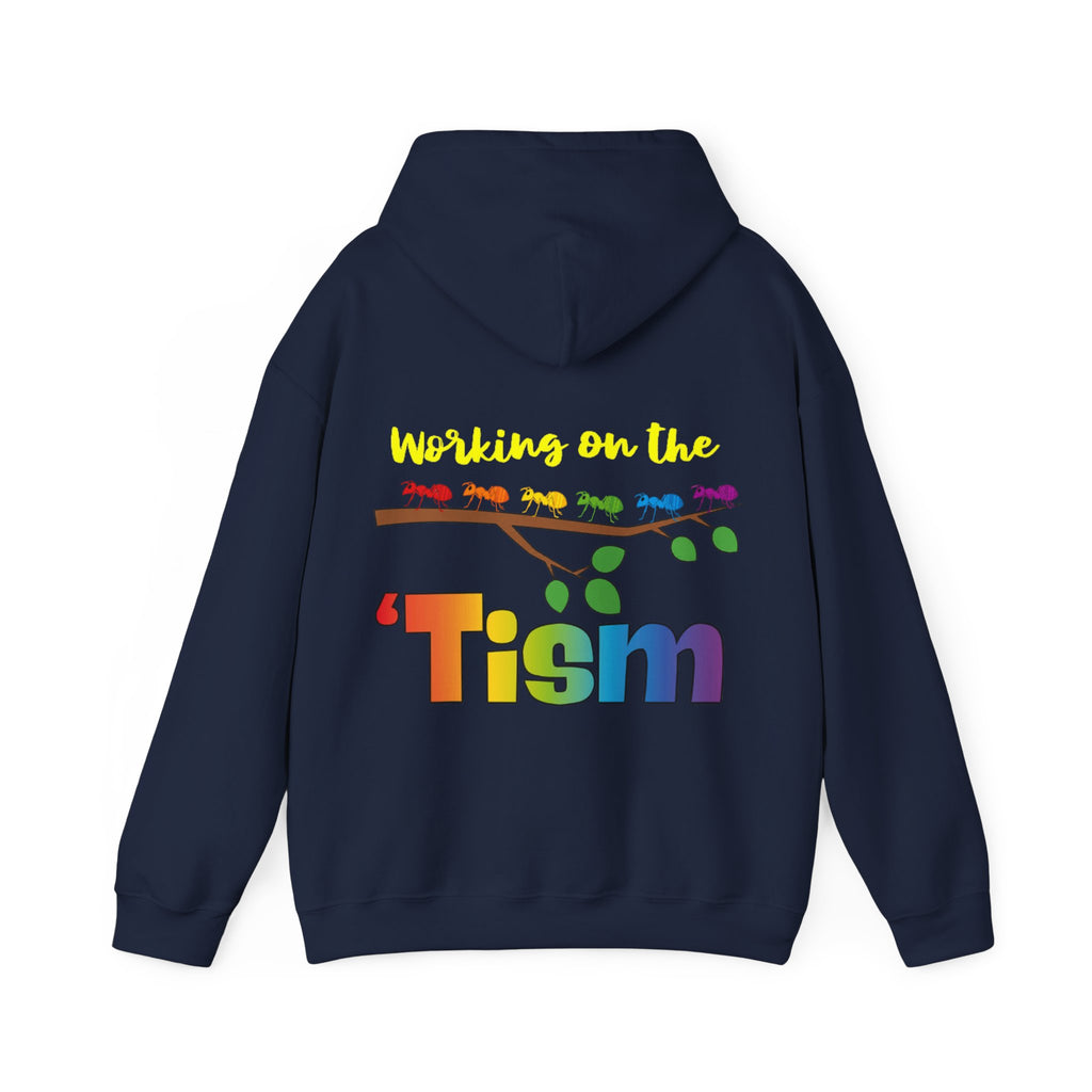 Working on the 'Tism Adult Hoodie | Rainbow Branch Design