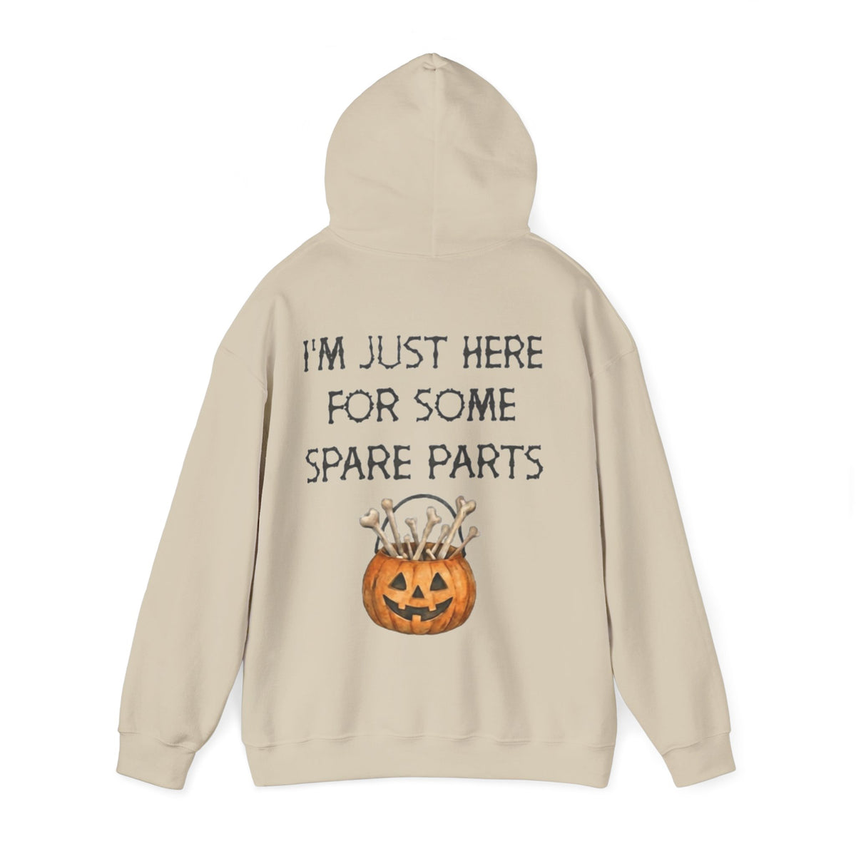 Halloween Pumpkin 'I'm Just Here for Some Spare Parts' Adult Hoodie