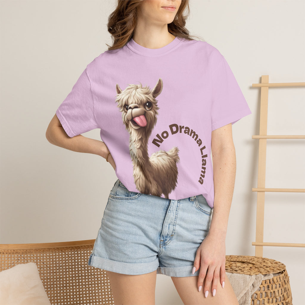 No Drama Llama Adult T-Shirt — Funny Llama Graphic Tee for Animal Lovers