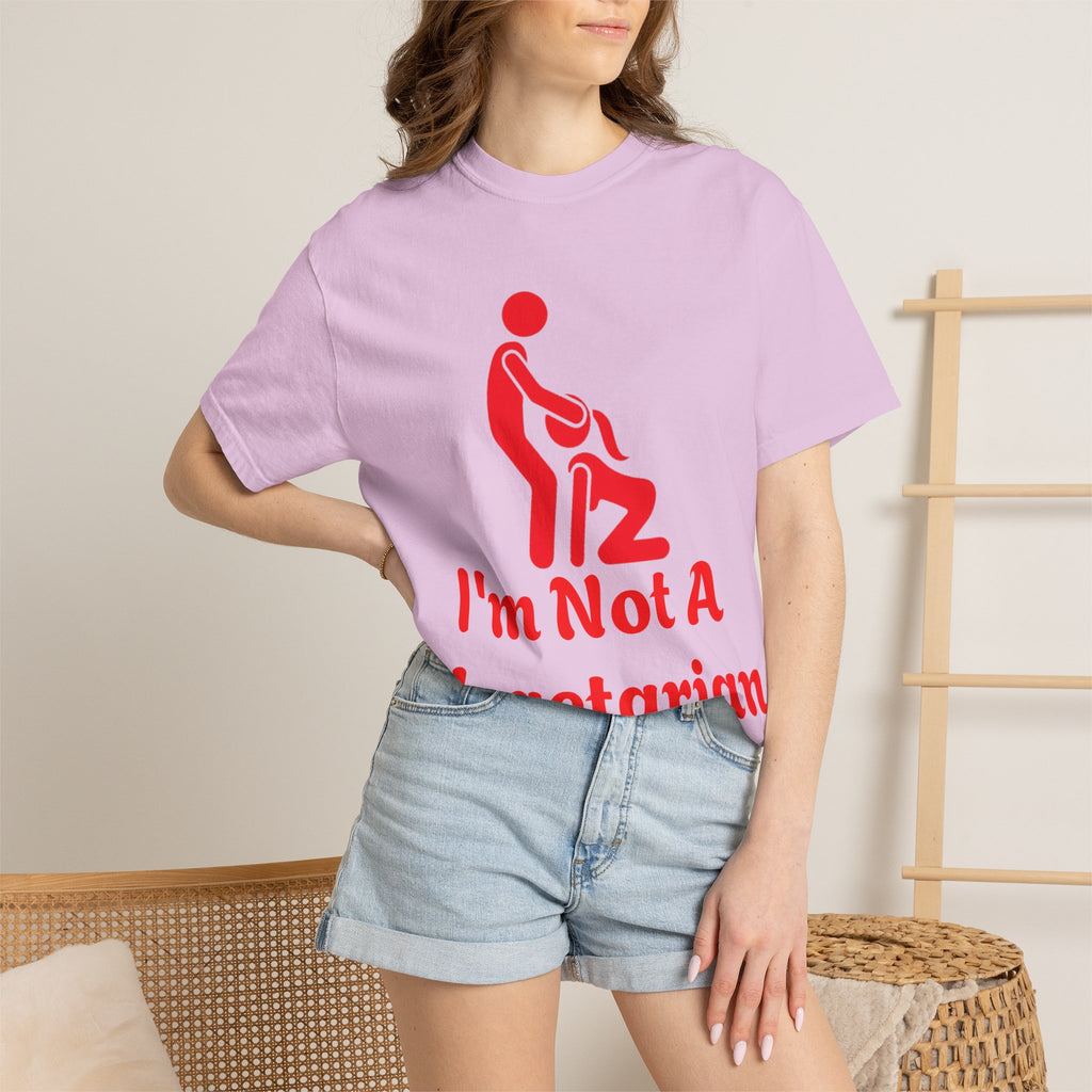 Graphic Adult T‑Shirt — "I'm Not A Vegetarian" Funny Meat Lover Tee