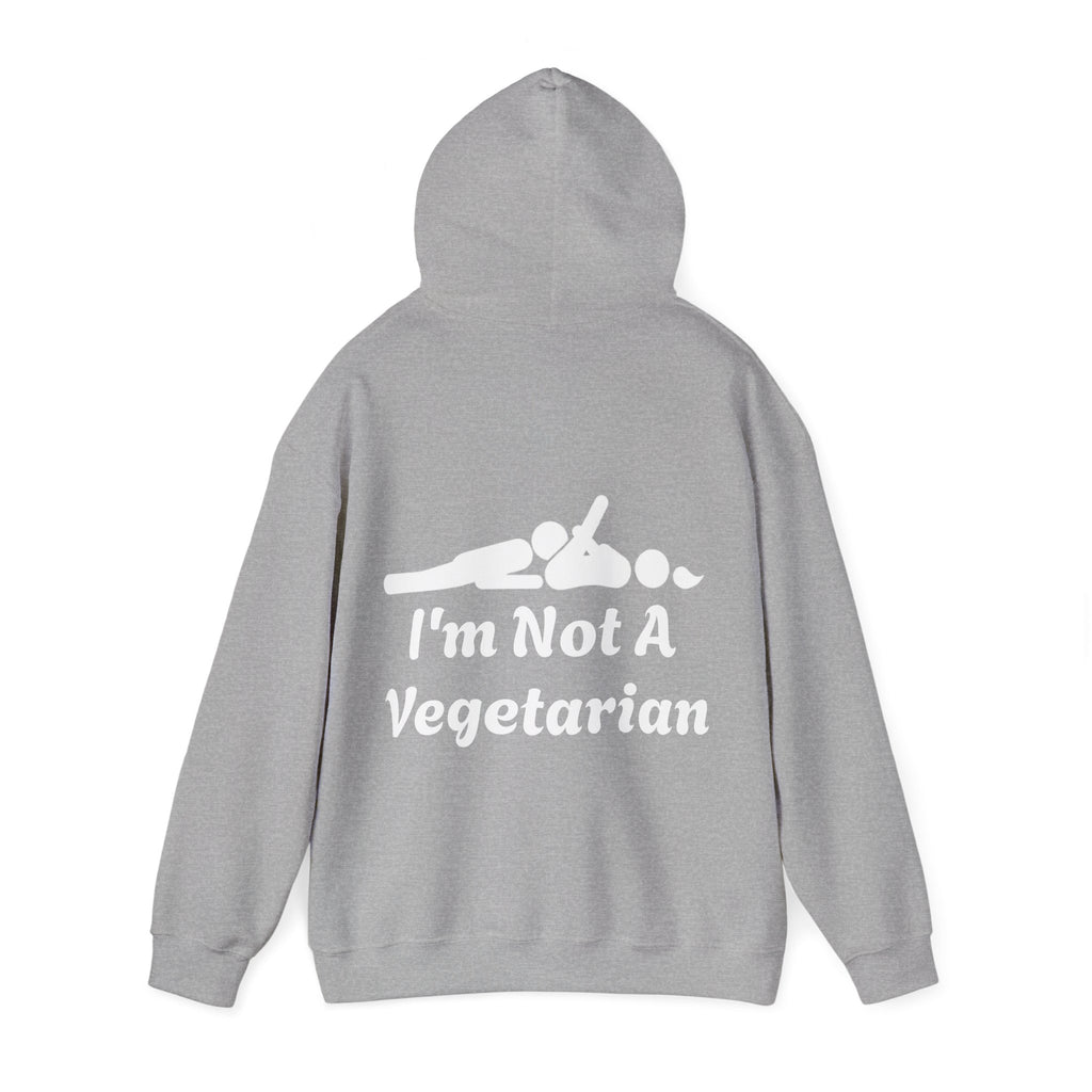 Classic White Adult Hoodie — i'm Not A Vegetarian