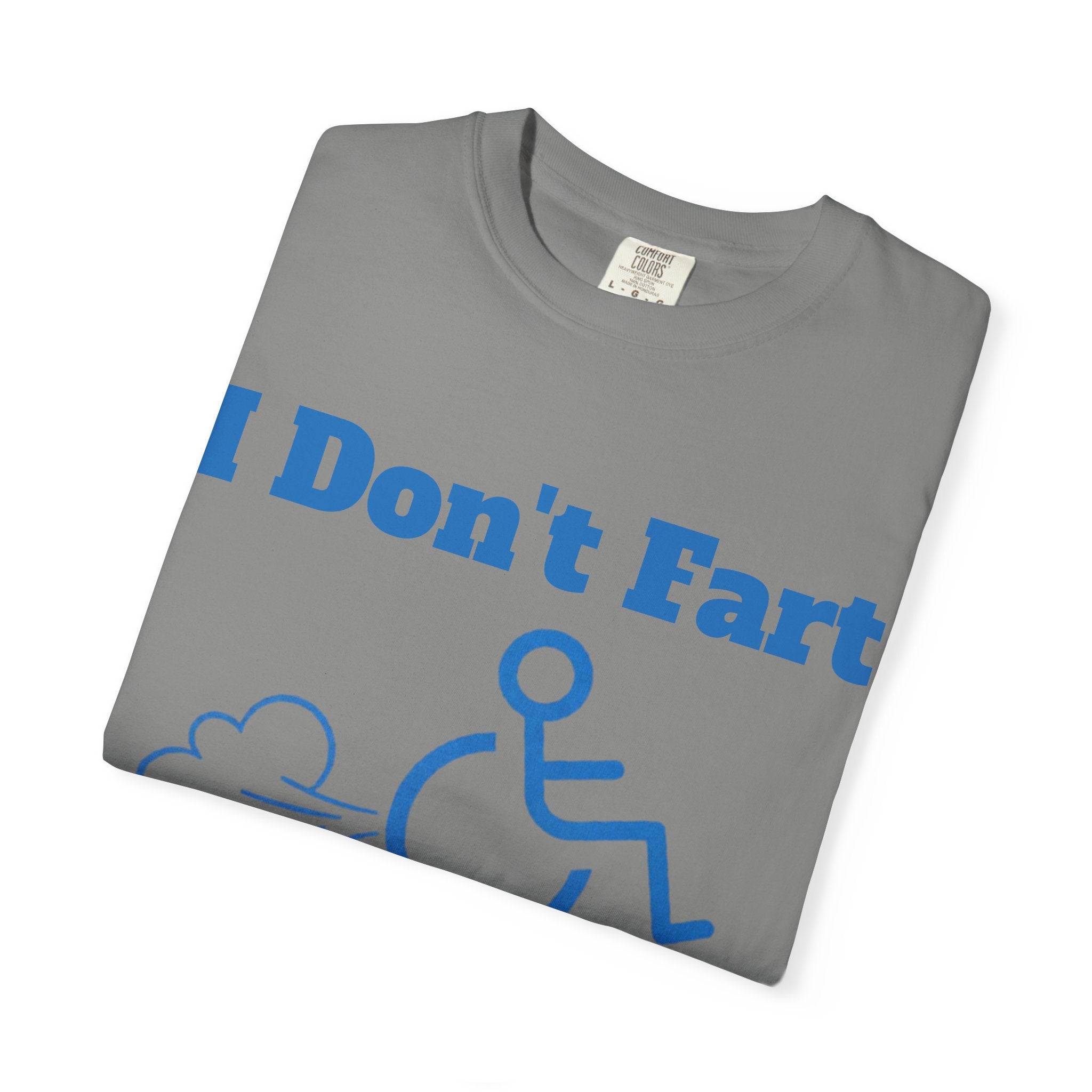 Graphic Adult T-shirt — "I Don't Fart I Turbo Boost" Wheelchair Humor Tee
