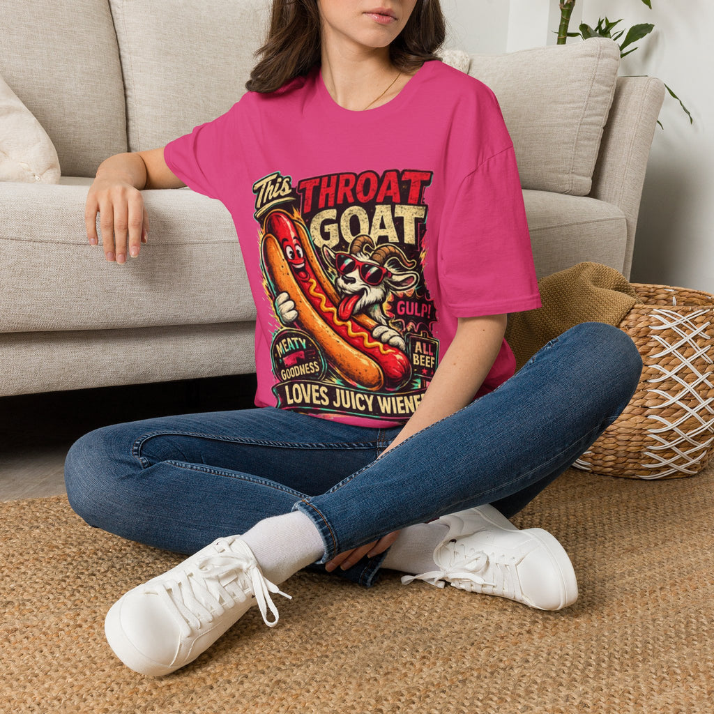 This Throat Goat Adult T-Shirt — Retro Hot Dog Graphic Tee