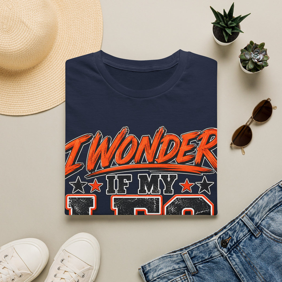 Graphic Adult T-Shirt — "I Wonder If My Leg Misses Me Too" Retro Sports Tee