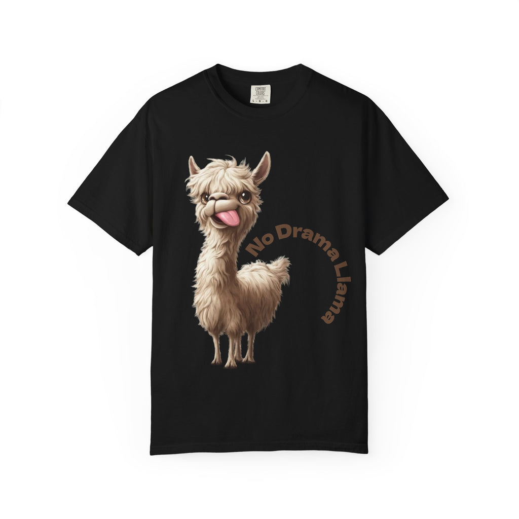 No Drama Llama Adult T-Shirt — Funny Llama Graphic Tee for Animal Lovers