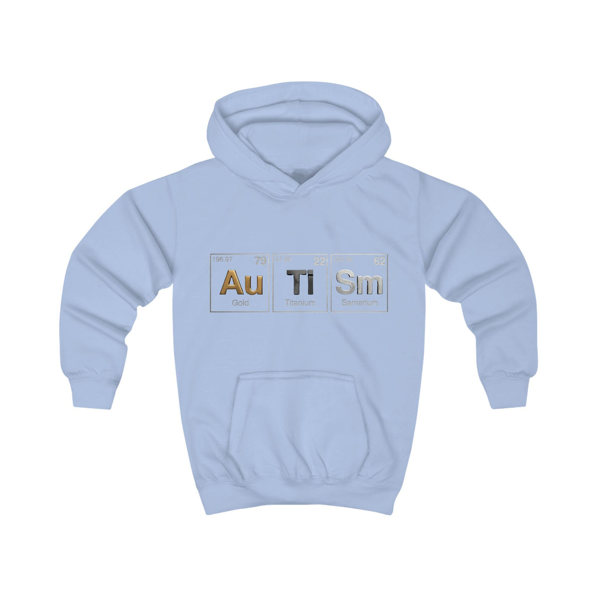 Autism Awareness Kids Hoodie — 'Au Ti Sm' Periodic Table Design
