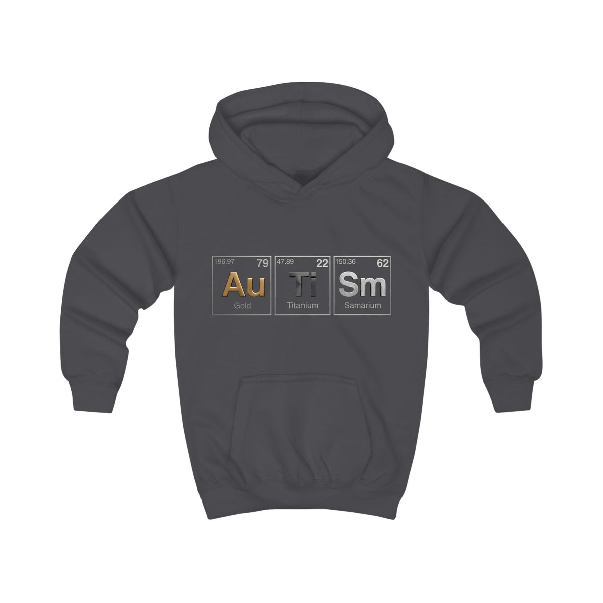 Autism Awareness Kids Hoodie — 'Au Ti Sm' Periodic Table Design