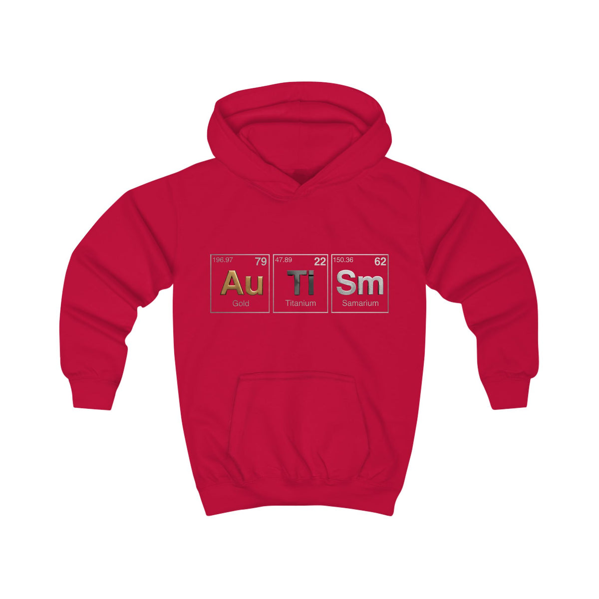 Autism Awareness Kids Hoodie — 'Au Ti Sm' Periodic Table Design