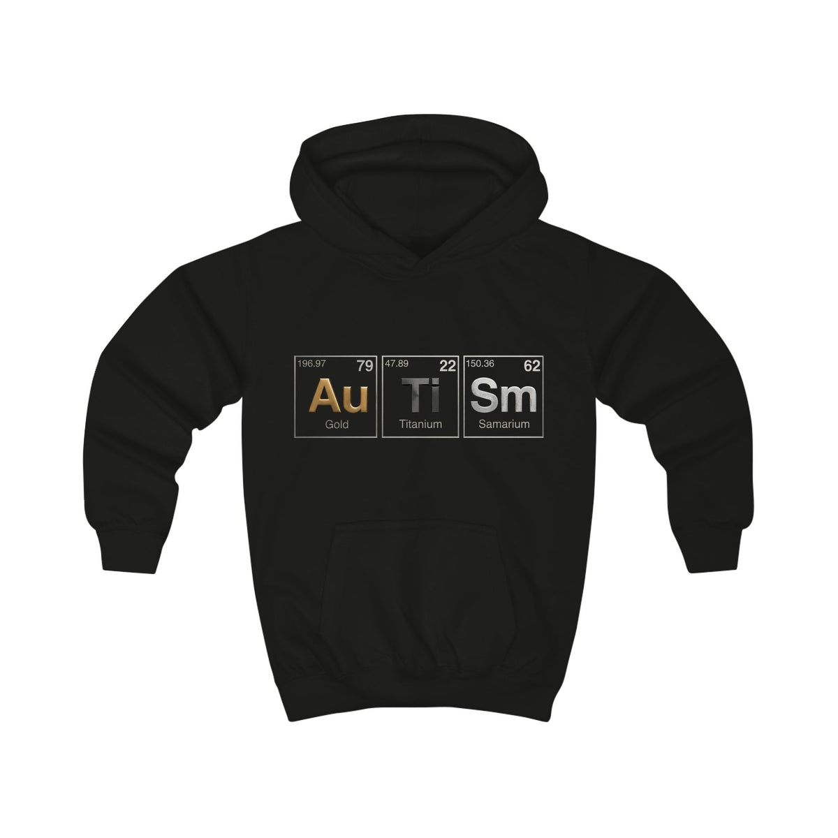 Autism Awareness Kids Hoodie — 'Au Ti Sm' Periodic Table Design