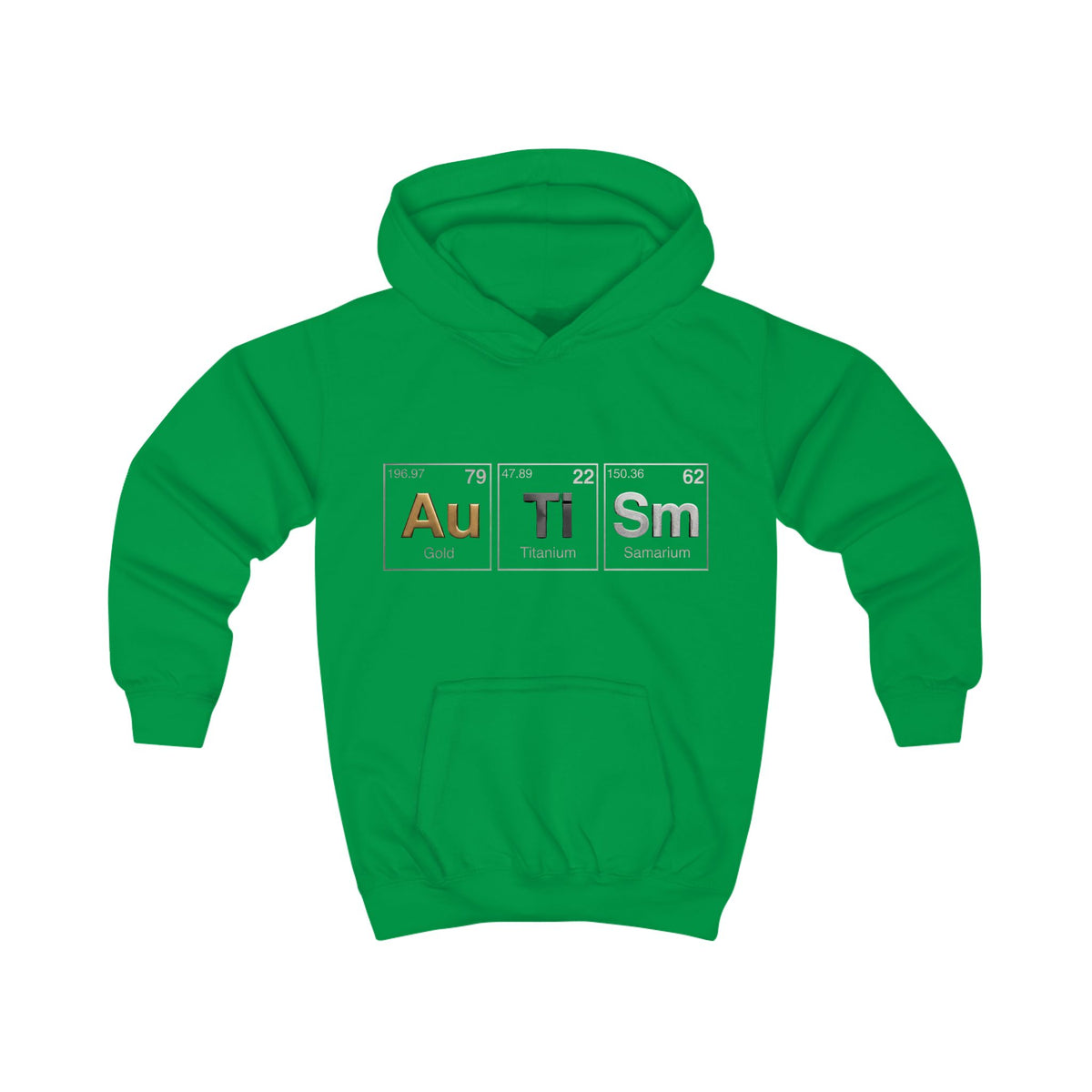 Autism Awareness Kids Hoodie — 'Au Ti Sm' Periodic Table Design