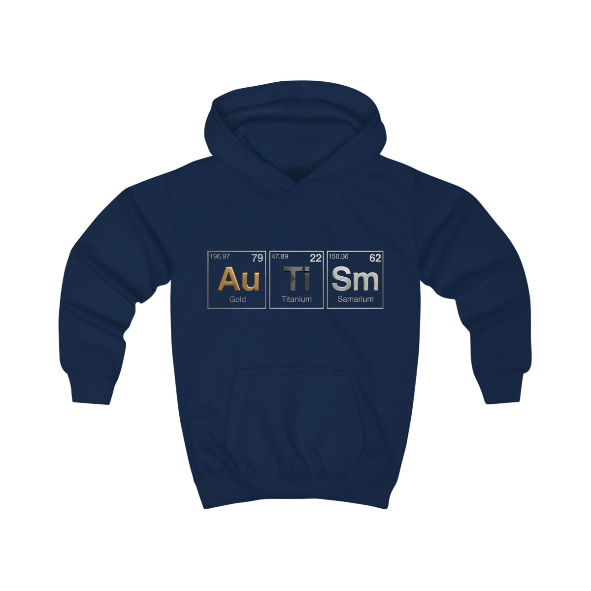 Autism Awareness Kids Hoodie — 'Au Ti Sm' Periodic Table Design