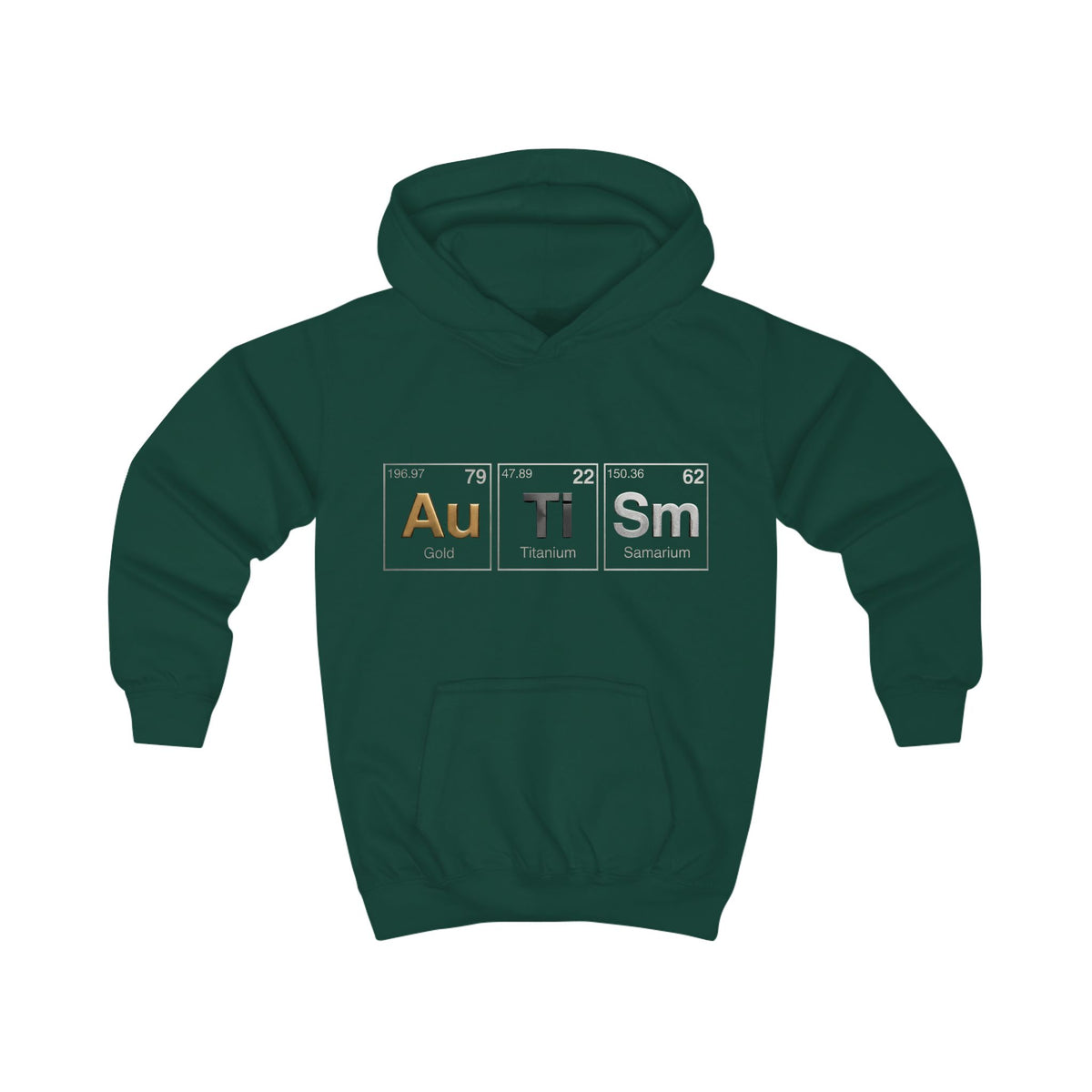 Autism Awareness Kids Hoodie — 'Au Ti Sm' Periodic Table Design