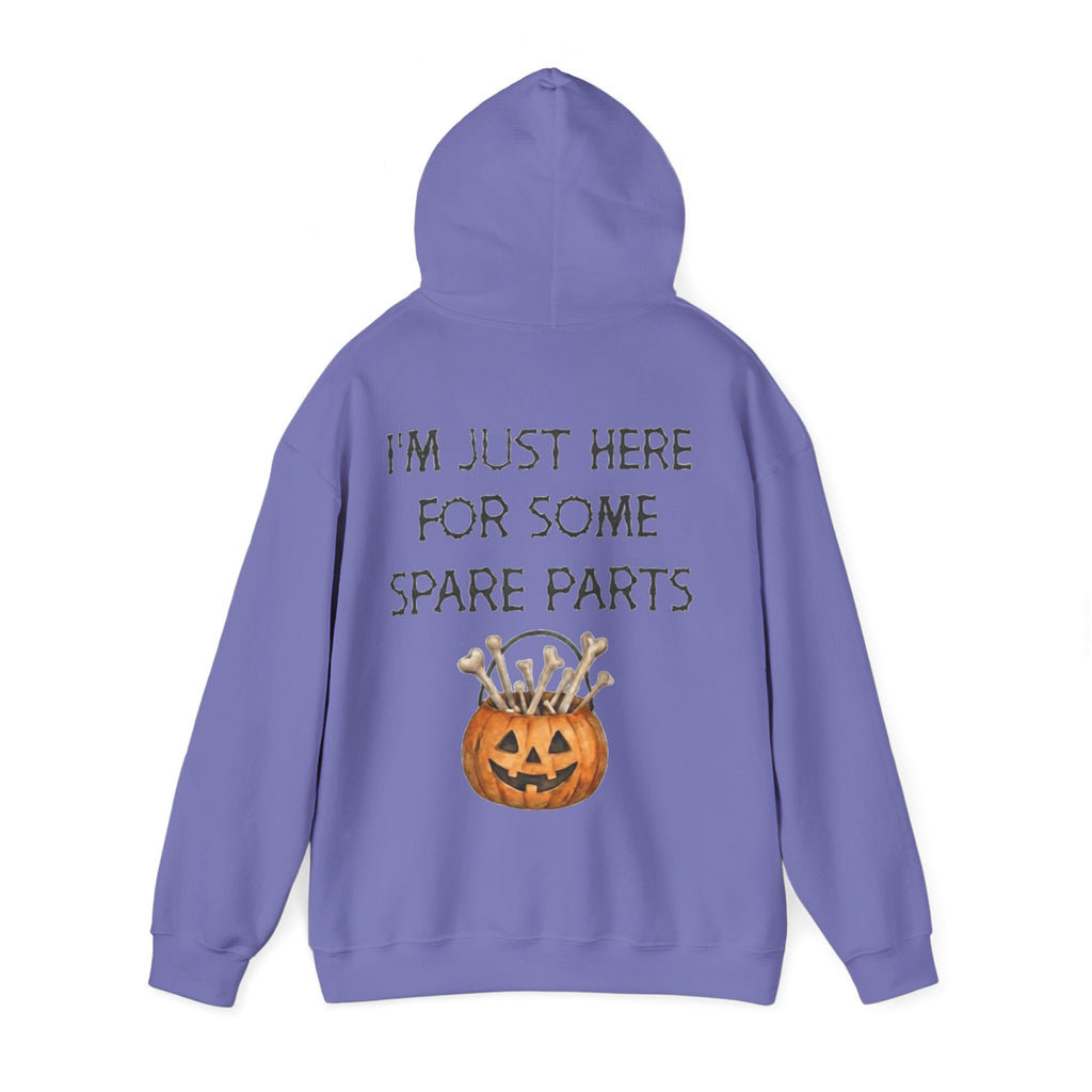 Halloween Pumpkin 'I'm Just Here for Some Spare Parts' Adult Hoodie