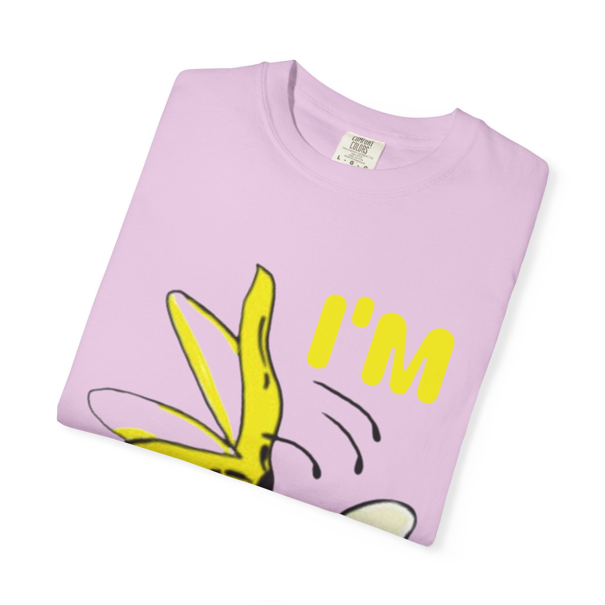 Banana Skateboard Adult T-Shirt — "I’m Free" Cute Skateboarding Banana Graphic Tee