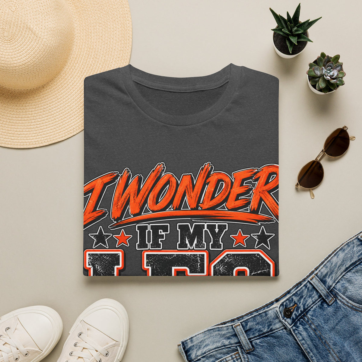 Graphic Adult T-Shirt — "I Wonder If My Leg Misses Me Too" Retro Sports Tee
