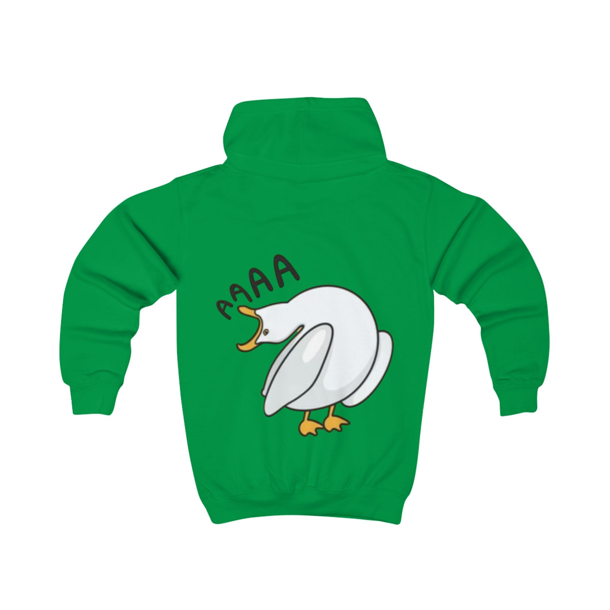 Screaming Seagull Kids Hoodie | Cute Cartoon Bird Illustration