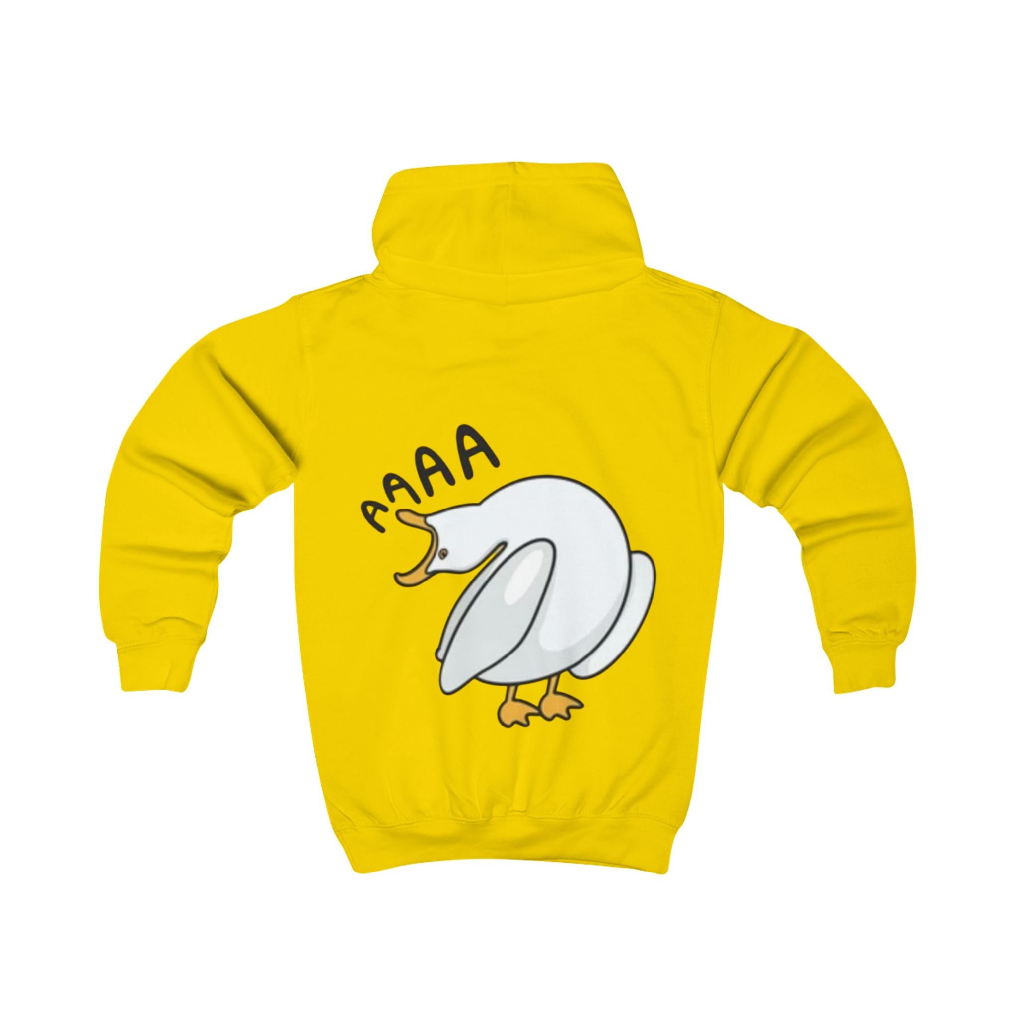 Screaming Seagull Kids Hoodie | Cute Cartoon Bird Illustration