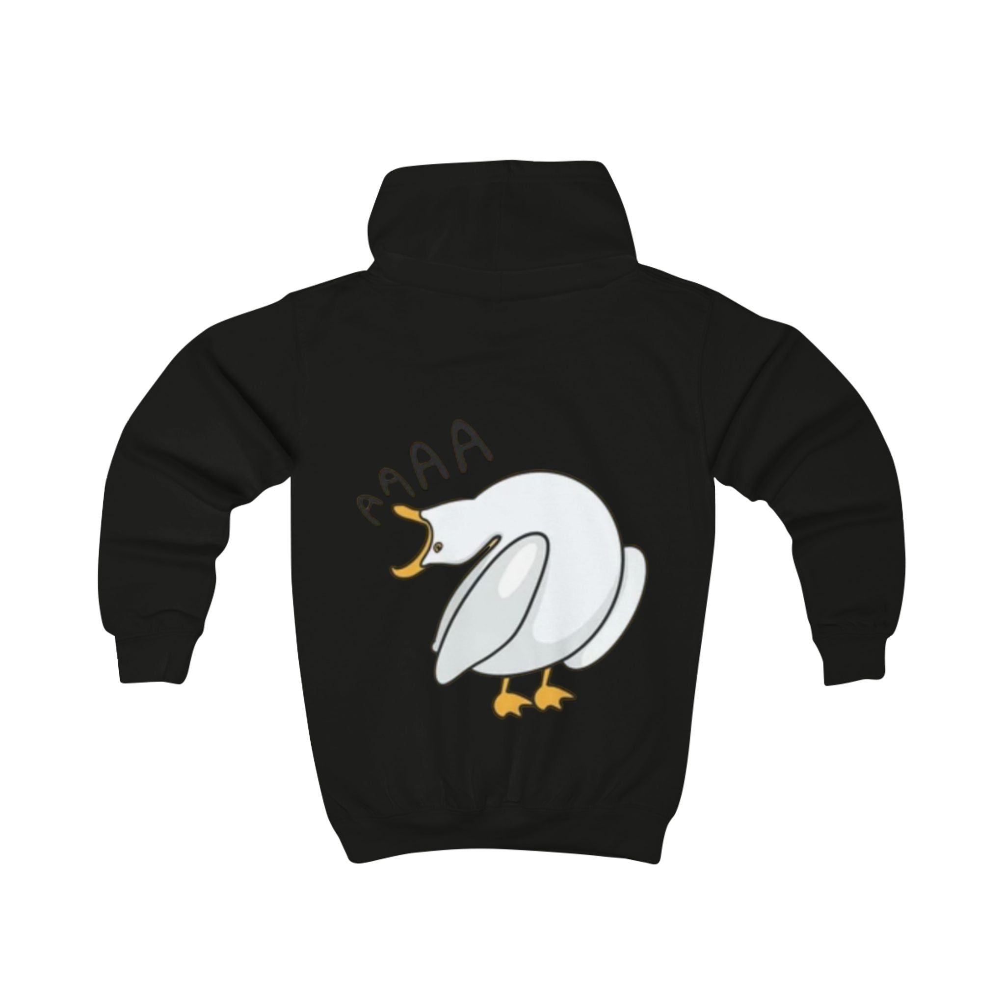 Screaming Seagull Kids Hoodie | Cute Cartoon Bird Illustration