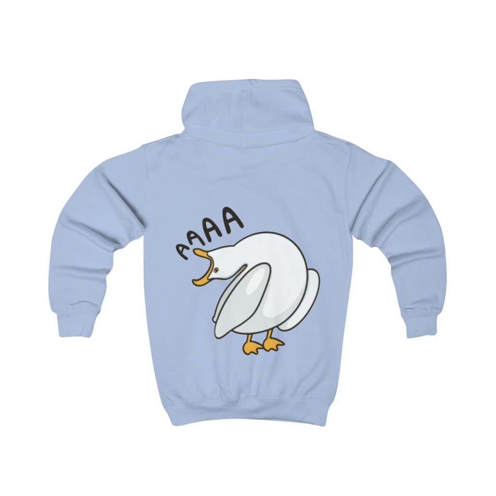 Screaming Seagull Kids Hoodie | Cute Cartoon Bird Illustration