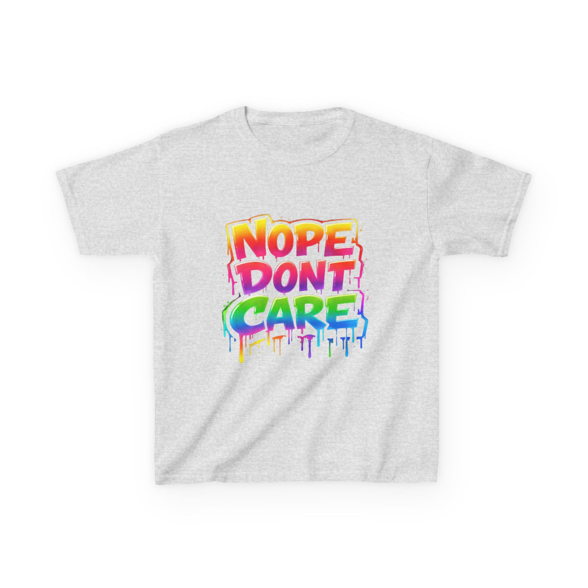 Kids T-shirt — Funny "Nope Don't Care-Lover Graphic