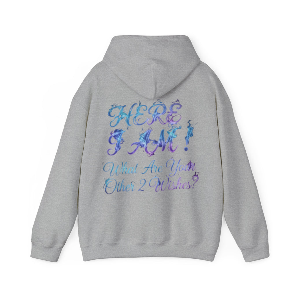 Adult Hoodie — “Here I Am!” Inspirational Script Hooded Sweatshirt