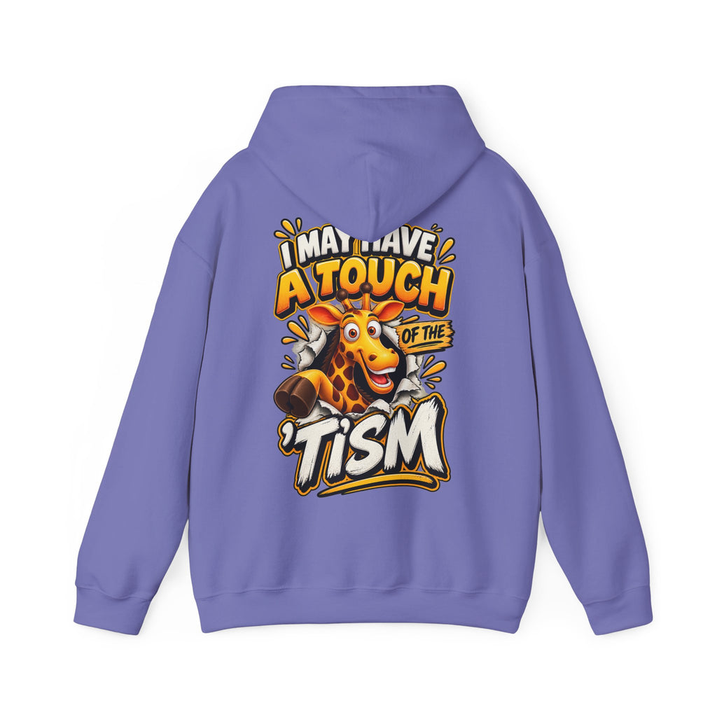Giraffe 'I May Have a Touch of the Tism' Graphic Adult Hoodie