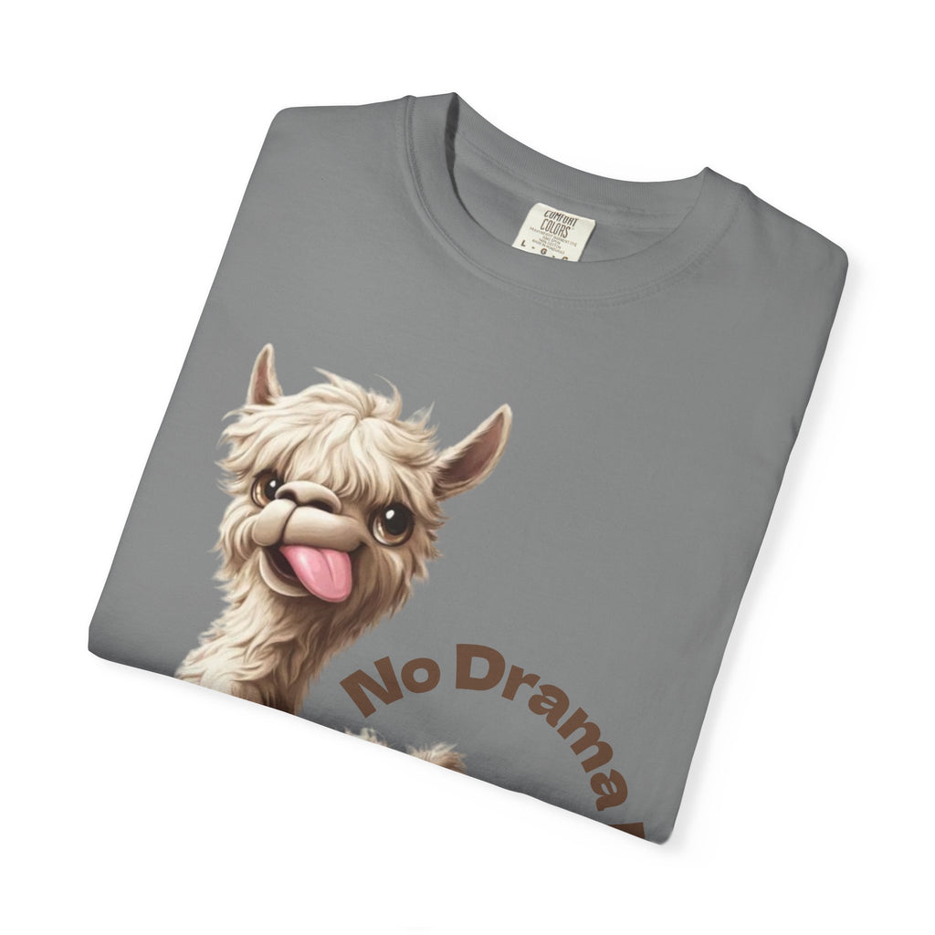 No Drama Llama Adult T-Shirt — Funny Llama Graphic Tee for Animal Lovers