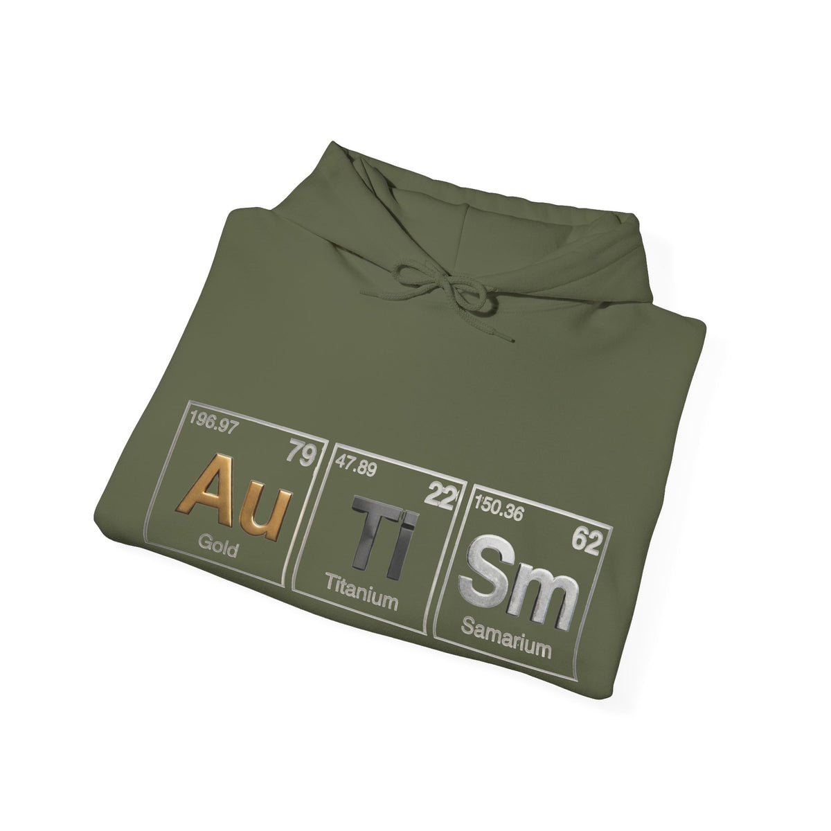 Autism Periodic Table Adult Hoodie — Au Ti Sm Element Design