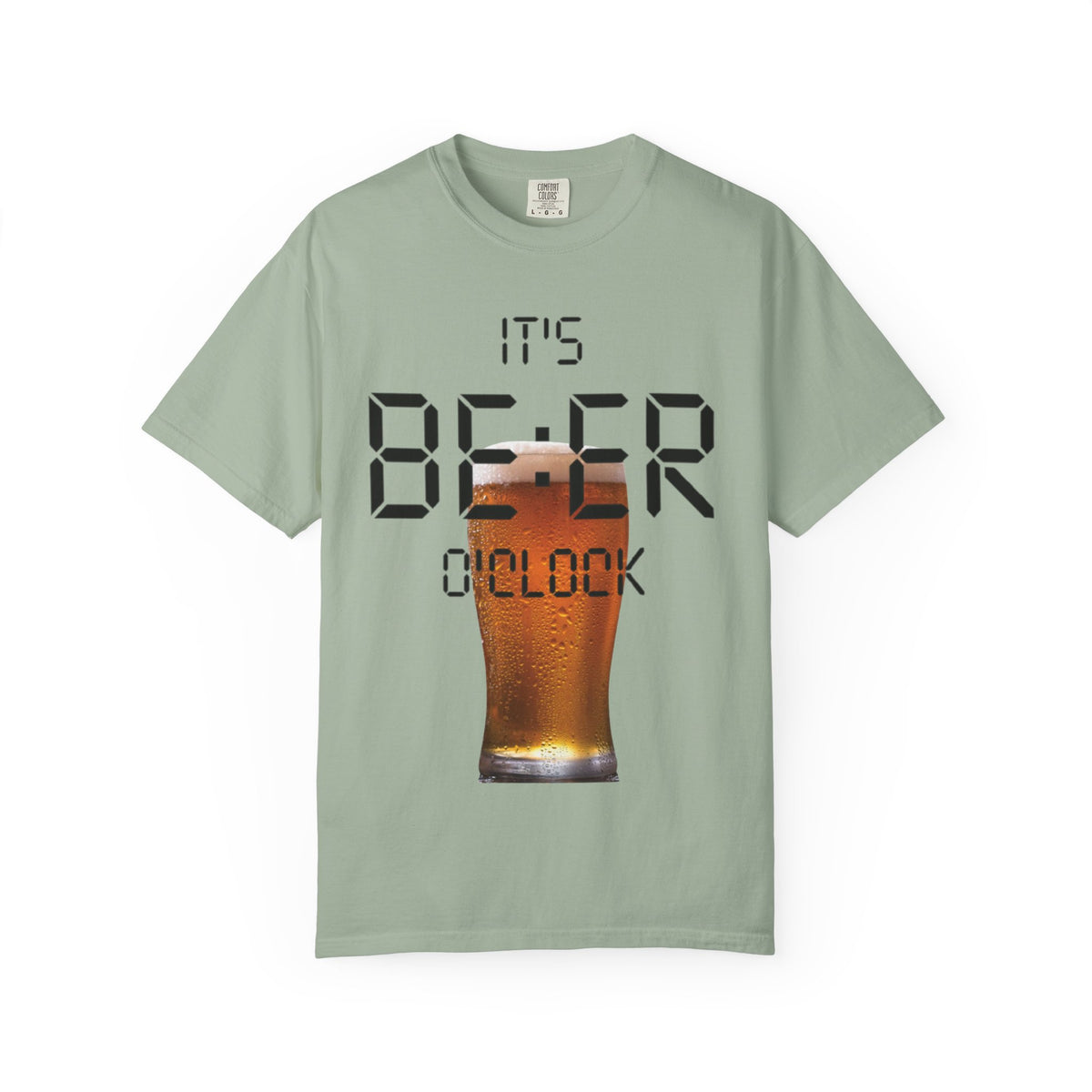 Beer O'Clock Adult T-Shirt — "It's BEER O'CLOCK" Graphic Tee with Pint Glass
