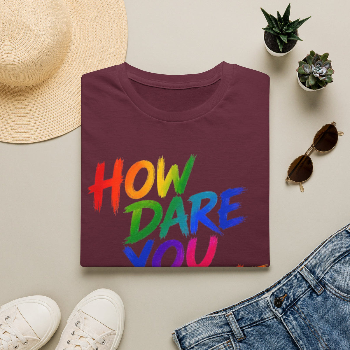 How Dare You Assume I’m Straight Adult T-Shirt — Rainbow Pride Graphic Tee