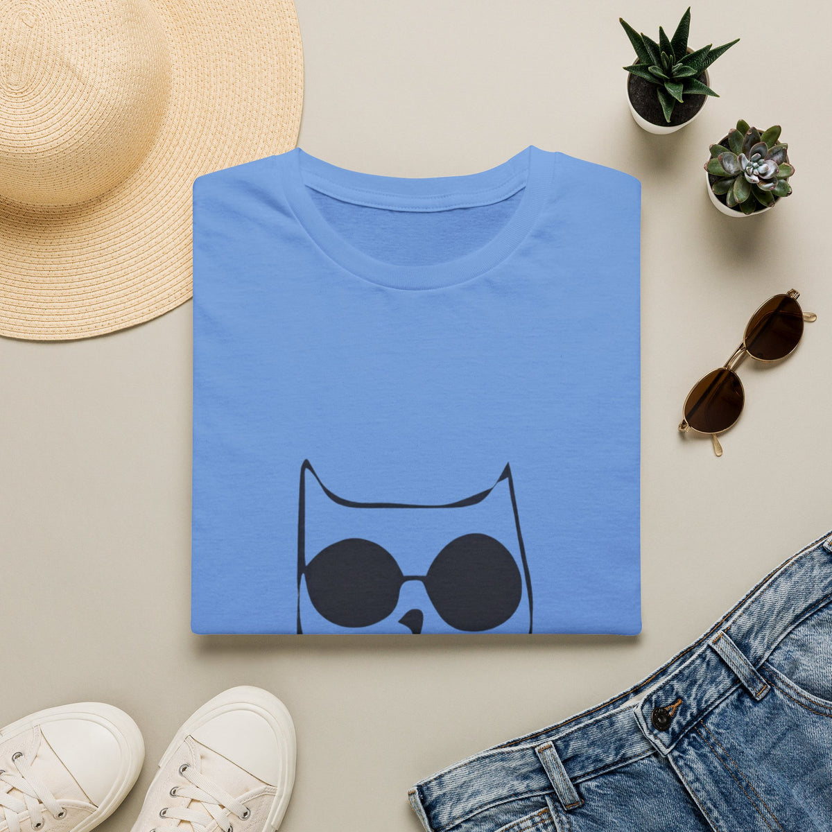 Cat Graphic Adult T-Shirt — "Don't Stress Meowt" Relaxed Tee for Cat Lovers