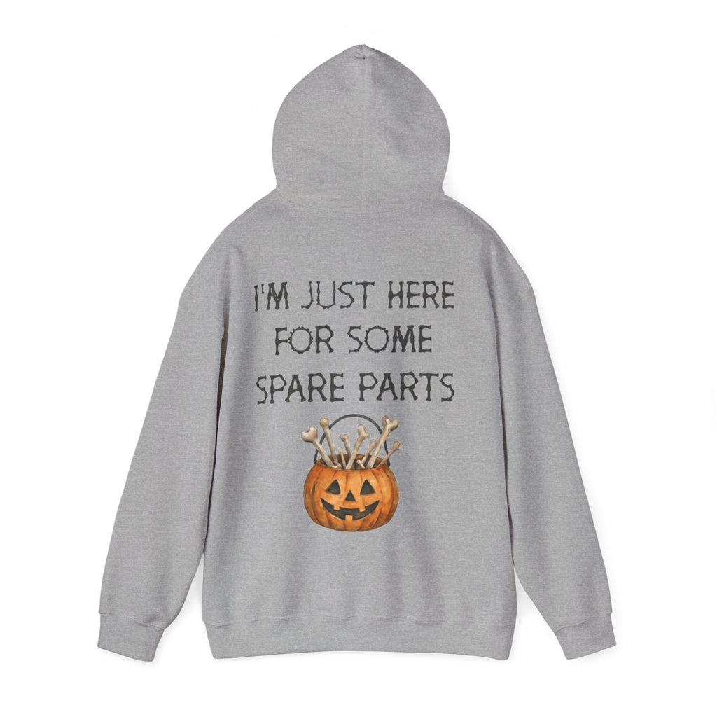 Halloween Pumpkin 'I'm Just Here for Some Spare Parts' Adult Hoodie
