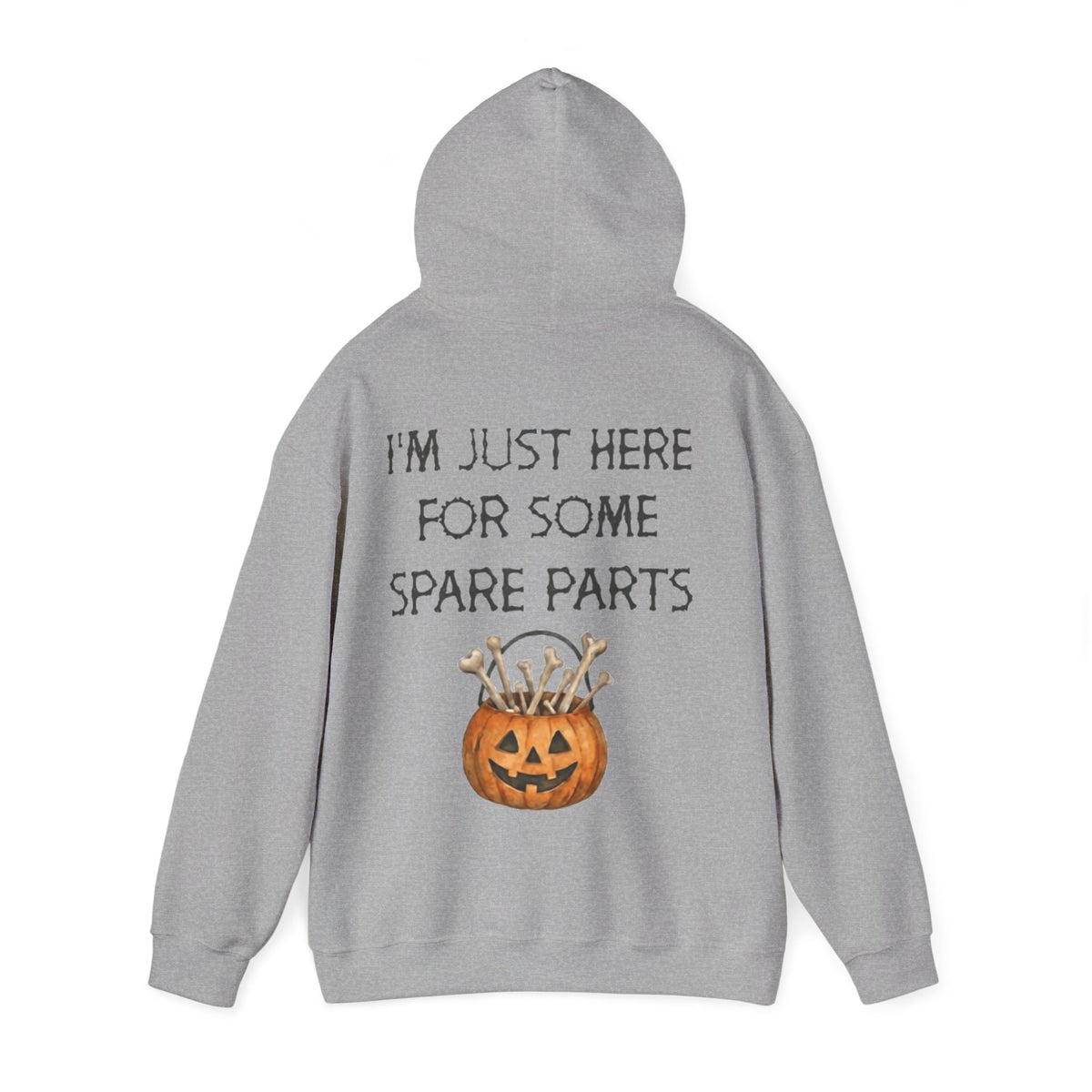 Halloween Pumpkin 'I'm Just Here for Some Spare Parts' Adult Hoodie