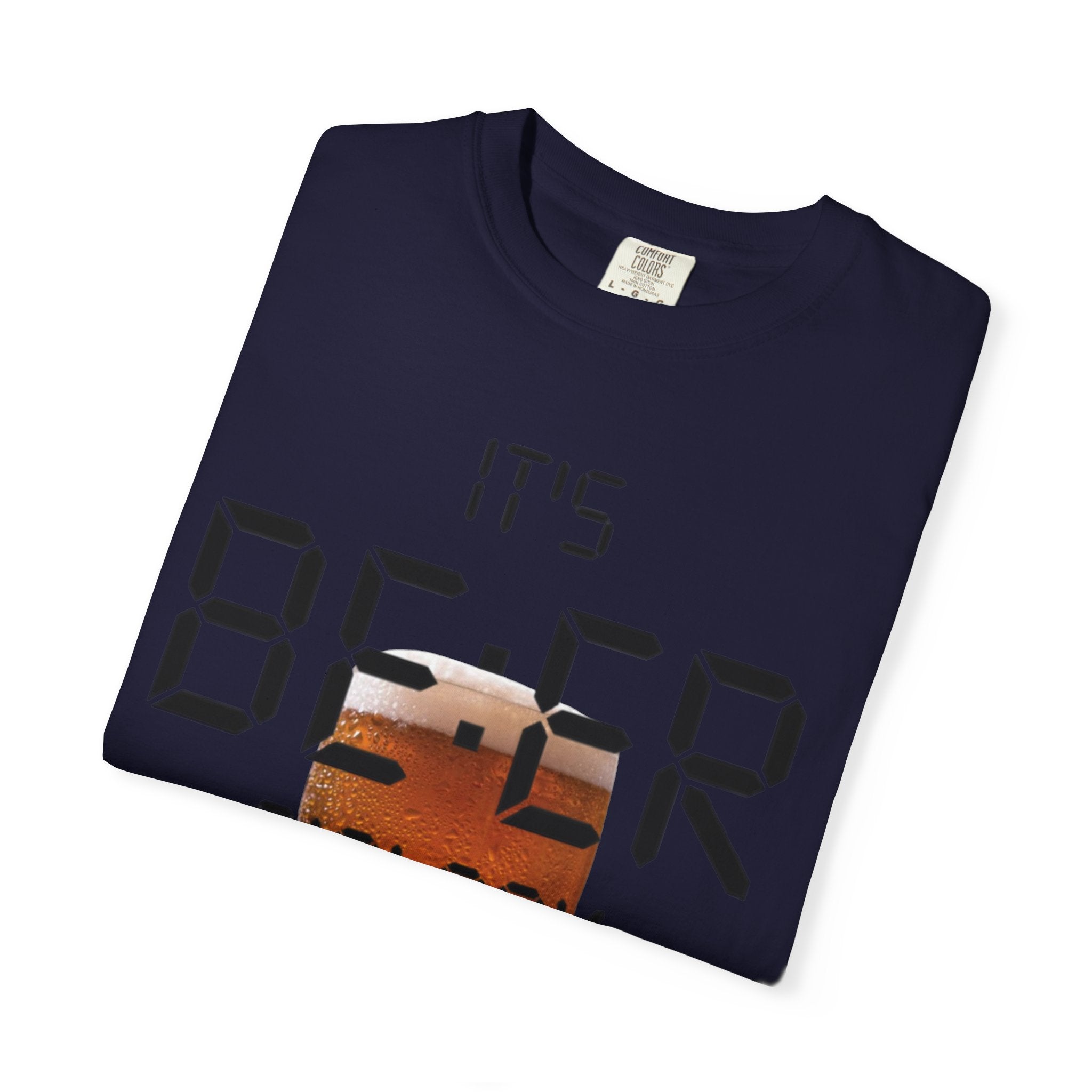 Beer O'Clock Adult T-Shirt — "It's BEER O'CLOCK" Graphic Tee with Pint Glass