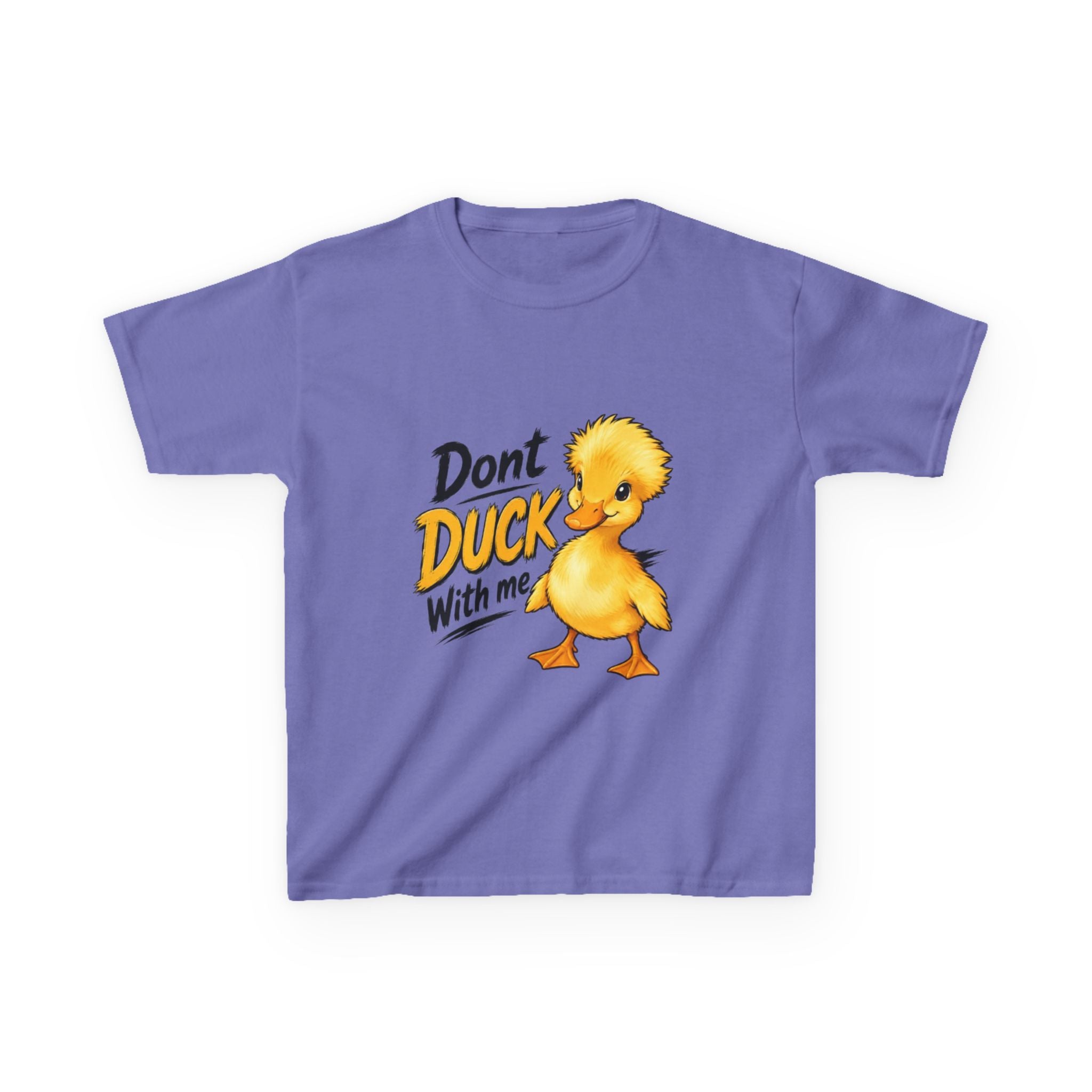Kids Tee — “Don't Duck With Me” Cute Angry Duck Graphic
