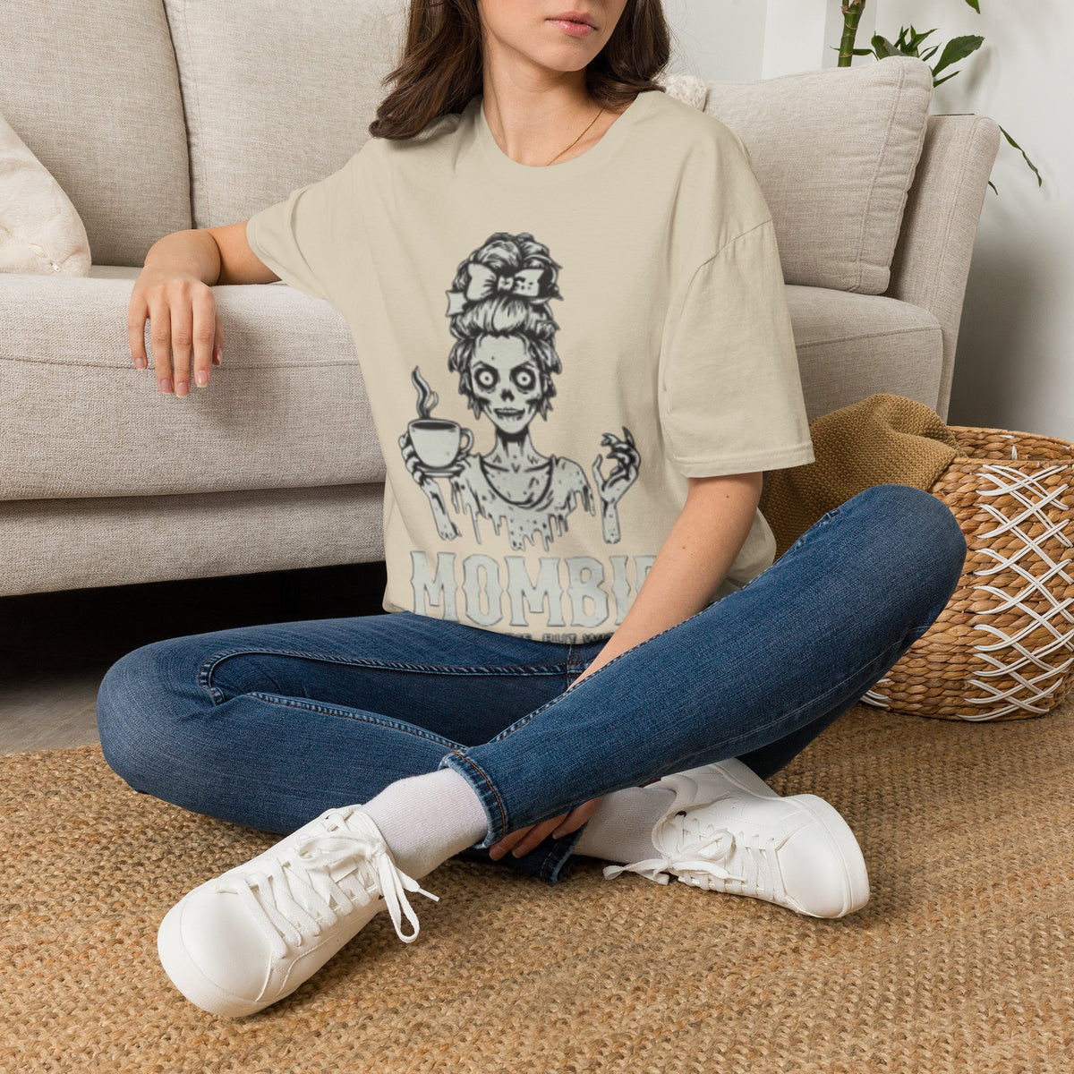 Mombie Adult T-Shirt — Cute Spooky Mom Graphic Tee ("Mommy")