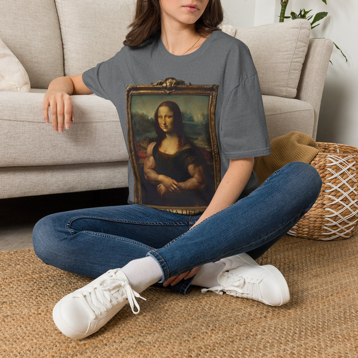 Mona Lisa Portrait Adult T-Shirt — Classic Renaissance Art Tee