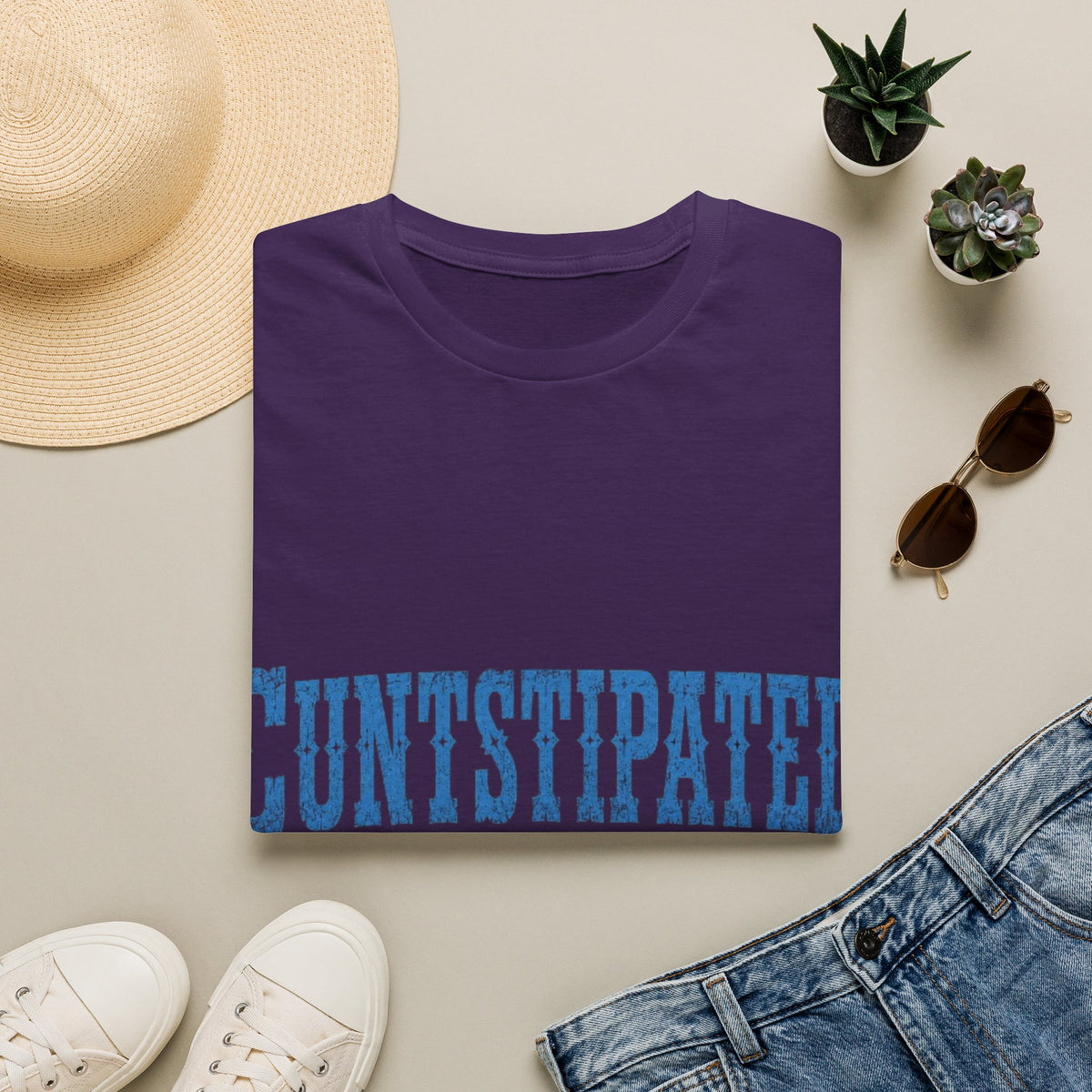 Graphic Adult Tee — 'Cuntstipated' Bold Text Shirt