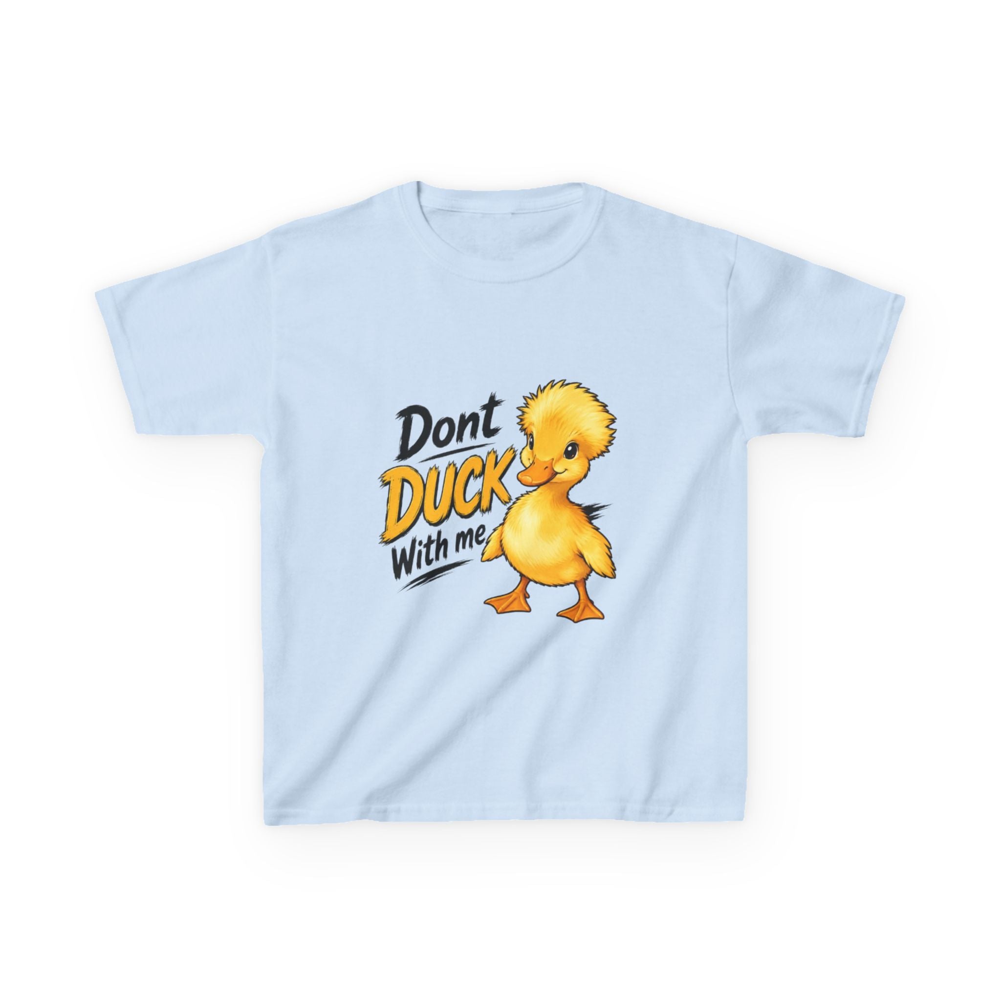 Kids Tee — “Don't Duck With Me” Cute Angry Duck Graphic