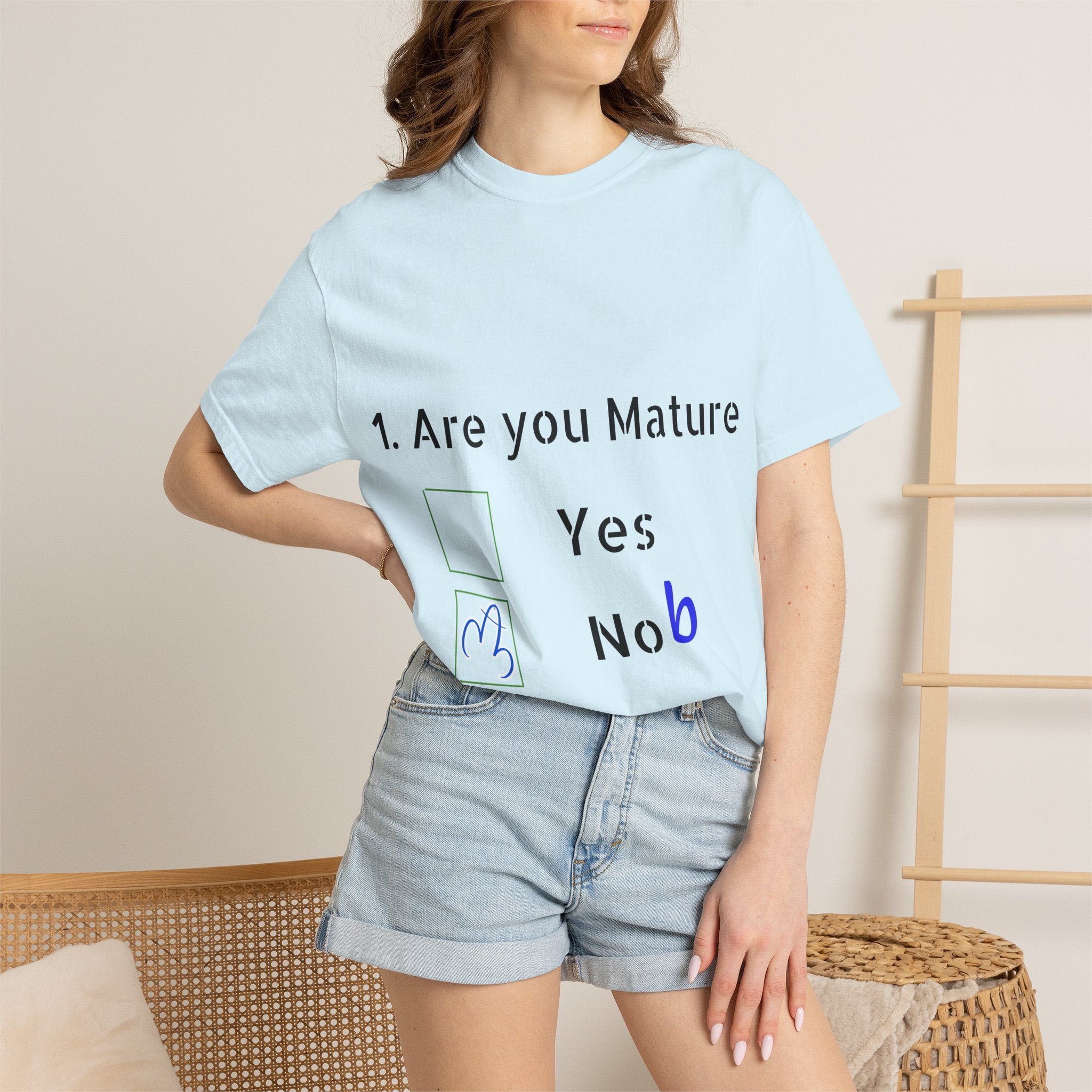 Adult T-Shirt — Funny "Are You Mature?" Checkbox Graphic Tee