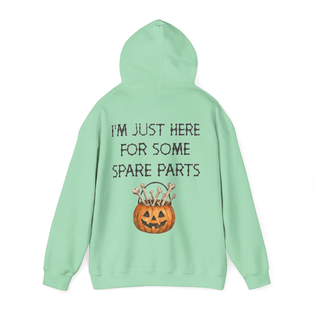 Halloween Pumpkin 'I'm Just Here for Some Spare Parts' Adult Hoodie